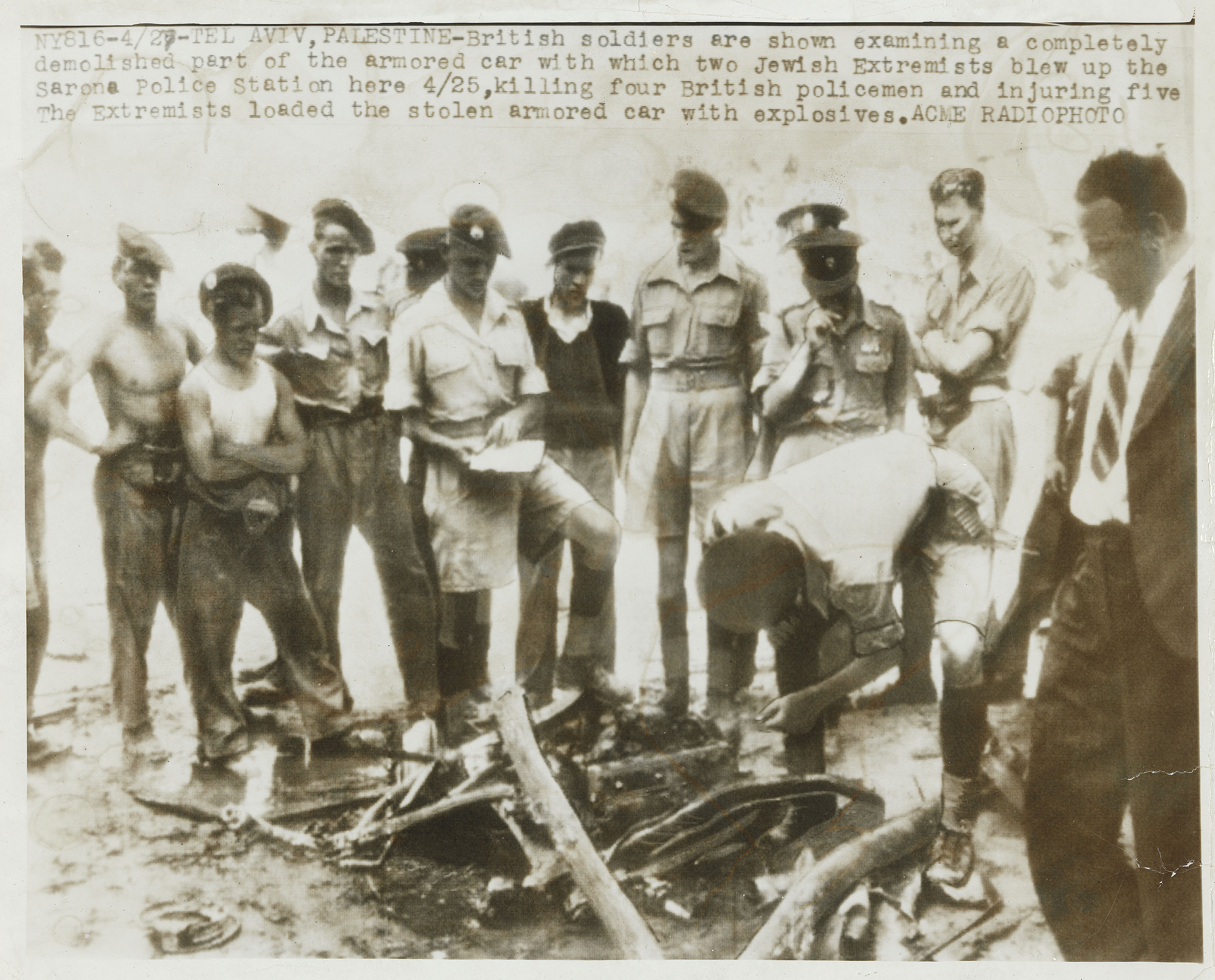 PALESTINE — PRESS PHOTOGRAPHS OF HAGANAH AND IRGUN MILITARY ACTIVITY