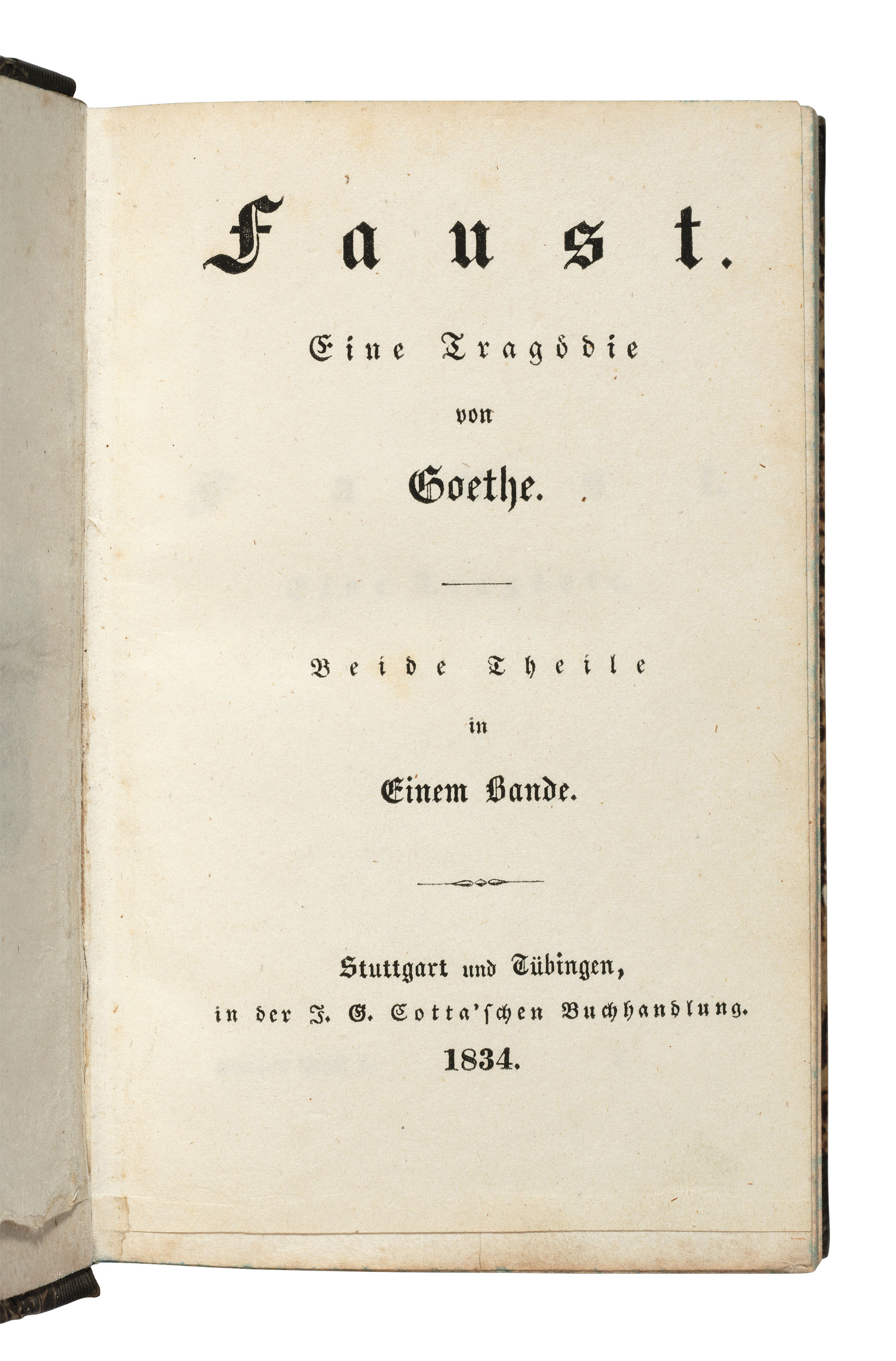 GOETHE, Johann Wolfgang von (17491832). Faust. Eine Tragödie