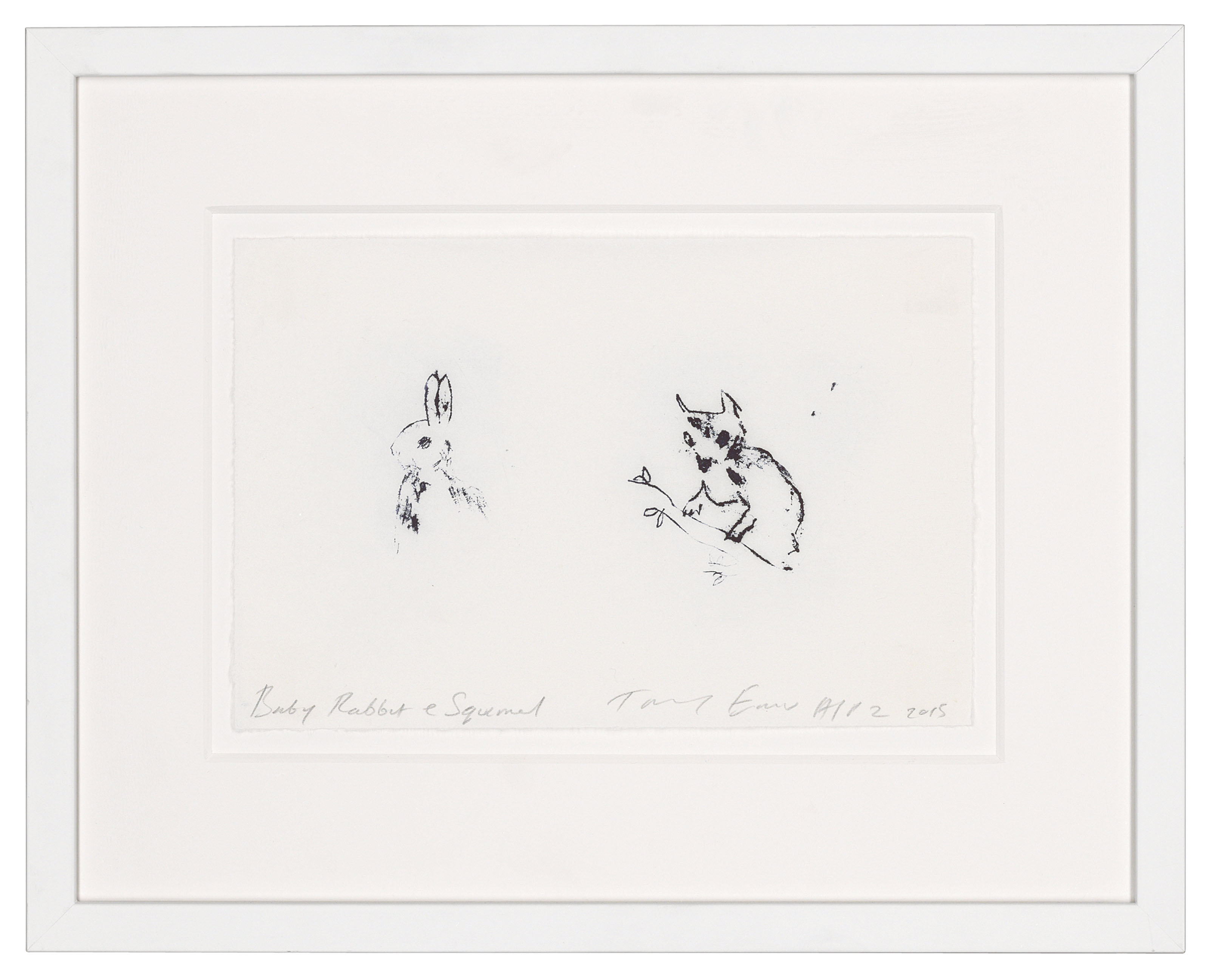TRACEY EMIN (BRITISH, B. 1963), So sweet; Baby rabbit and squirrel