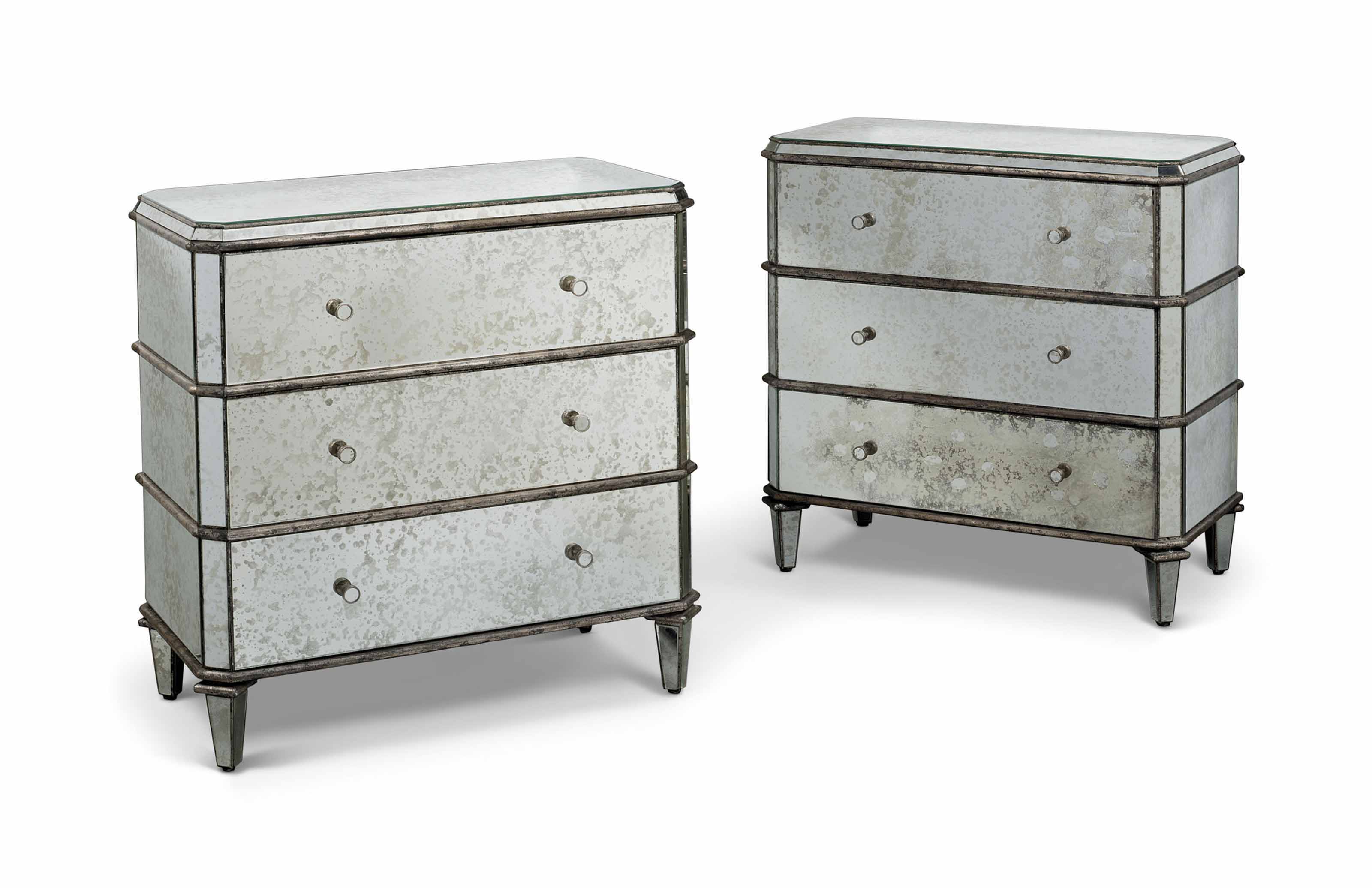 A PAIR OF MIRRORED GLASS COMMODES , MODERN | Christie’s