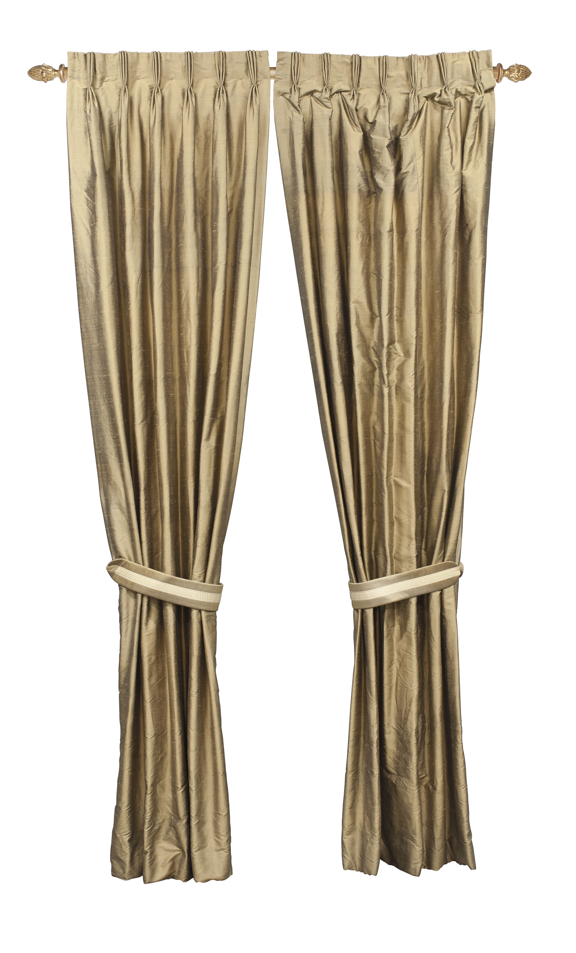 Three Giltwood Curtain Poles By Sebastian Wakefield Painters