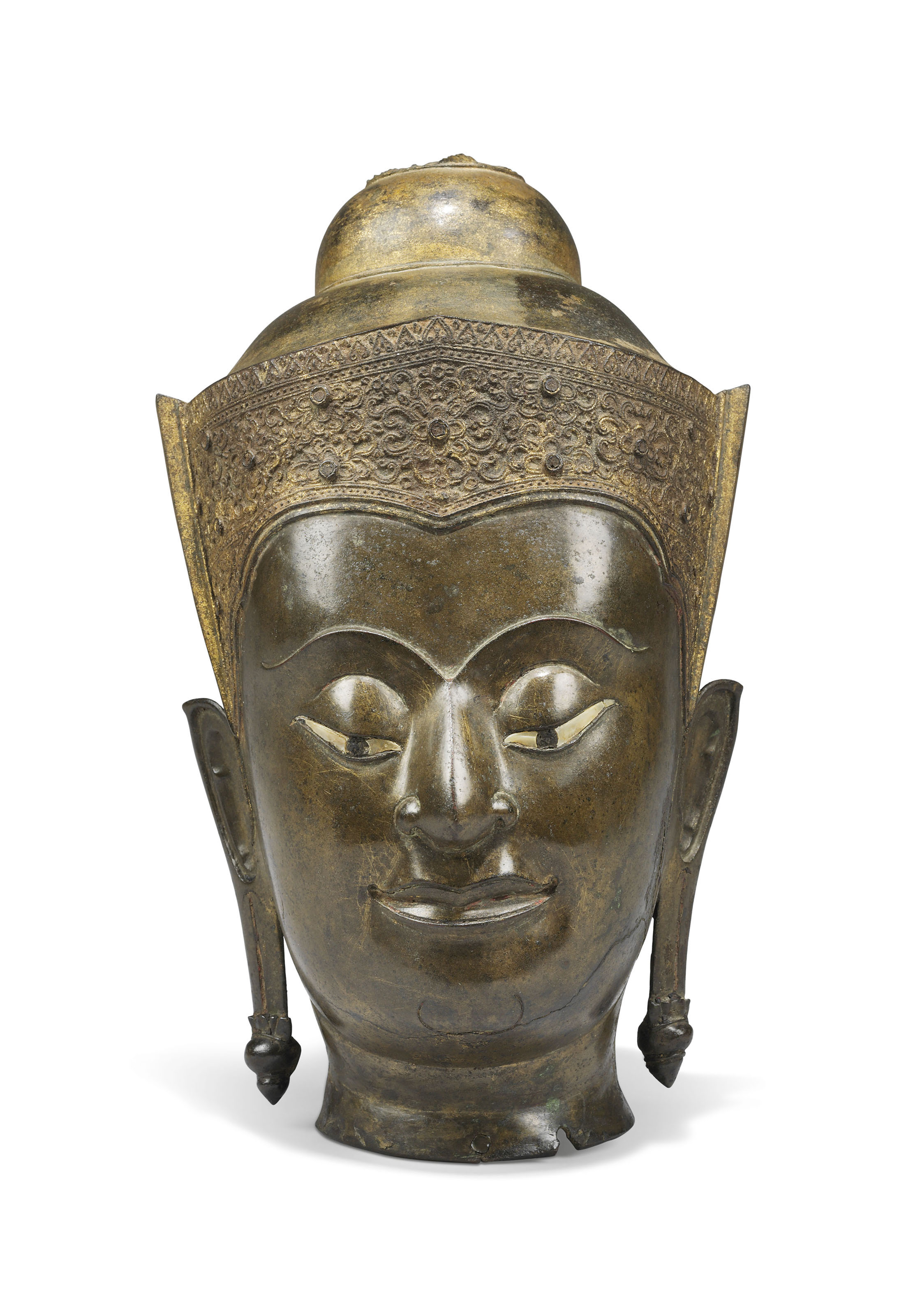 A BRONZE HEAD OF BUDDHA , THAILAND, AYUTTHAYA, 17TH CENTURY Christie's