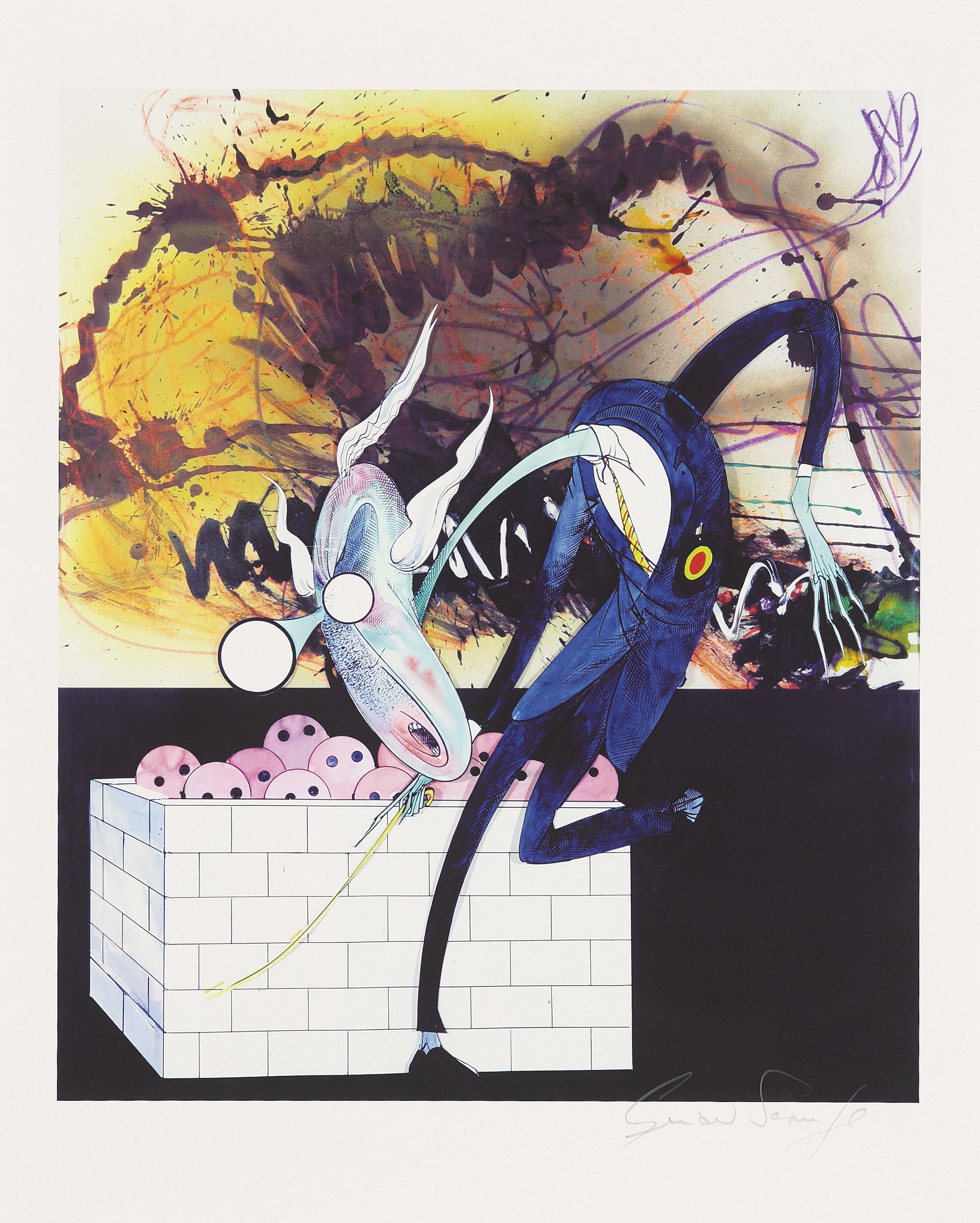 Gerald Scarfe (British, b. 1936) , Scarfe on the Wall Christie's