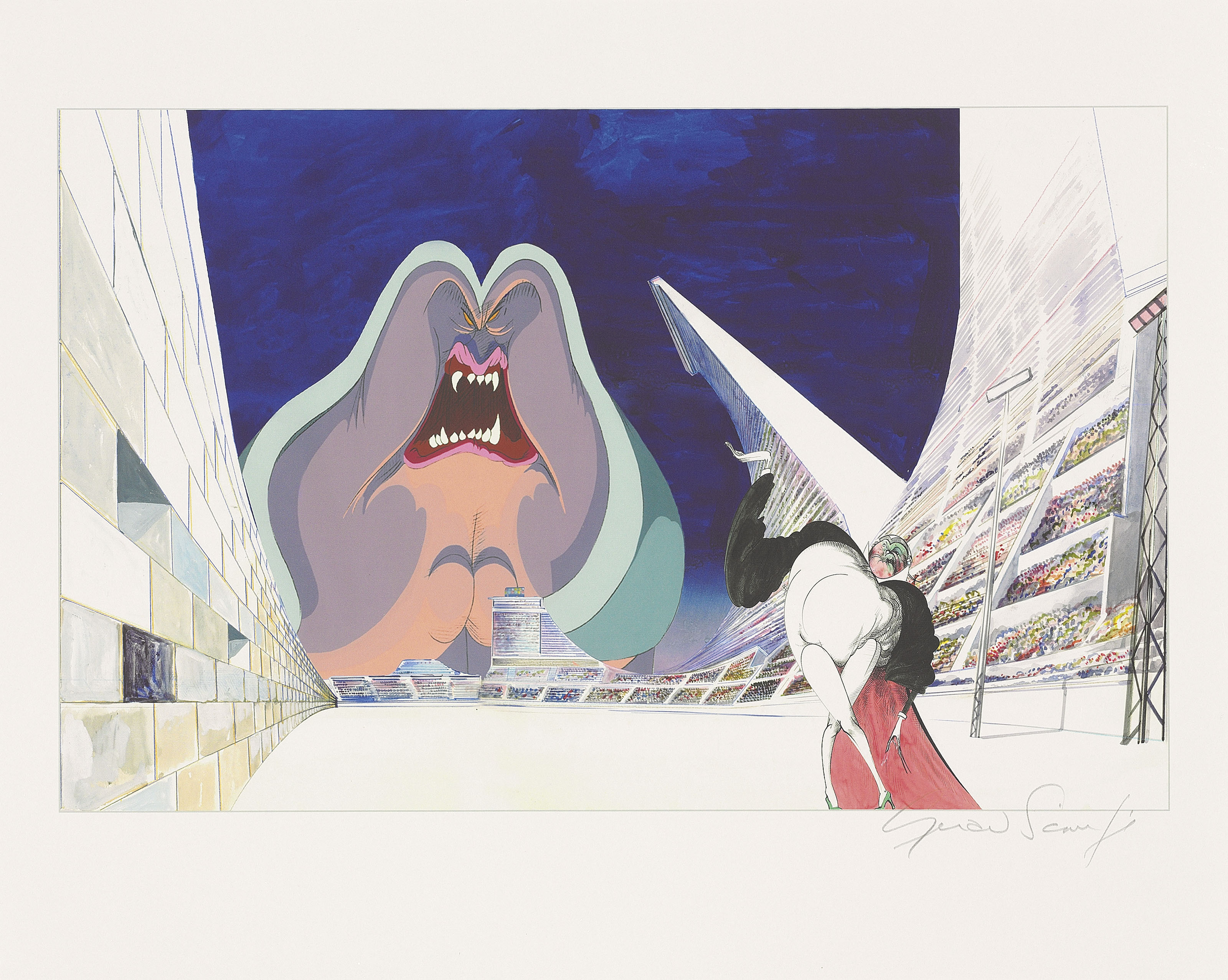 Gerald Scarfe (British, b. 1936) , Scarfe on the Wall Christie's