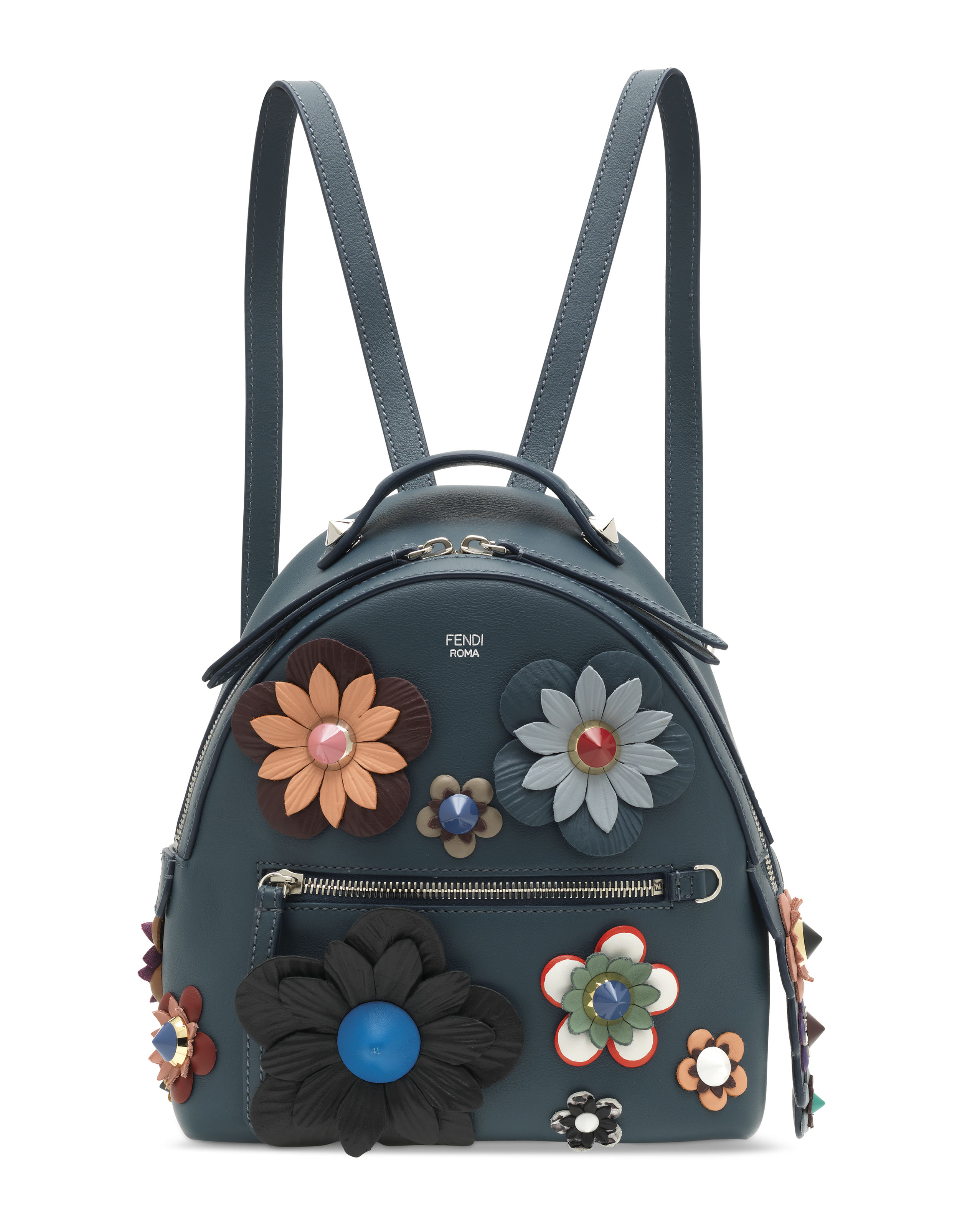 Fendi Multicolor Floral Mini Backpack Fendi Vitello Dolce Crystal Flowerland Croc Tail Mini  main image 4
