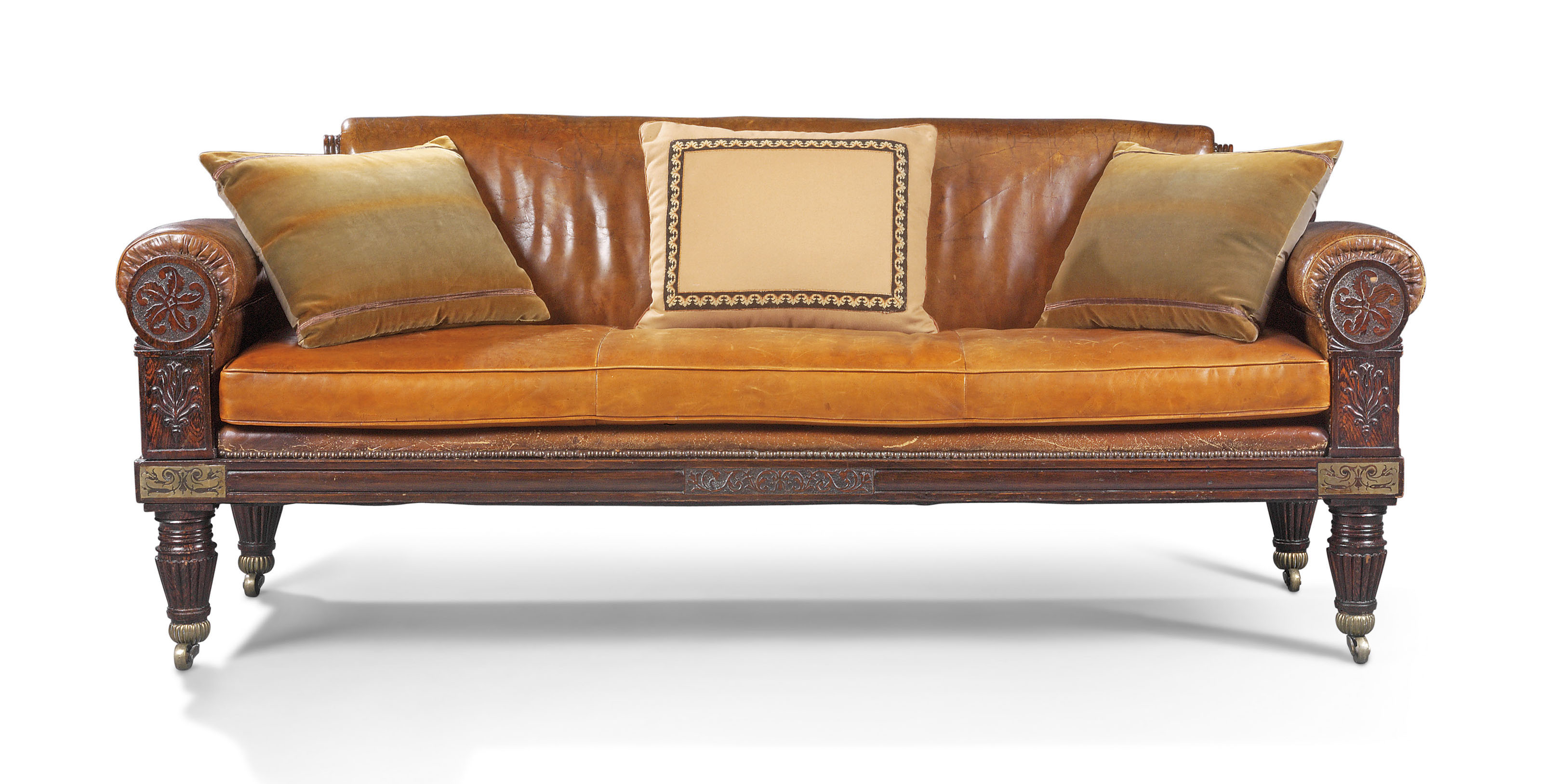 simulated leather sofa