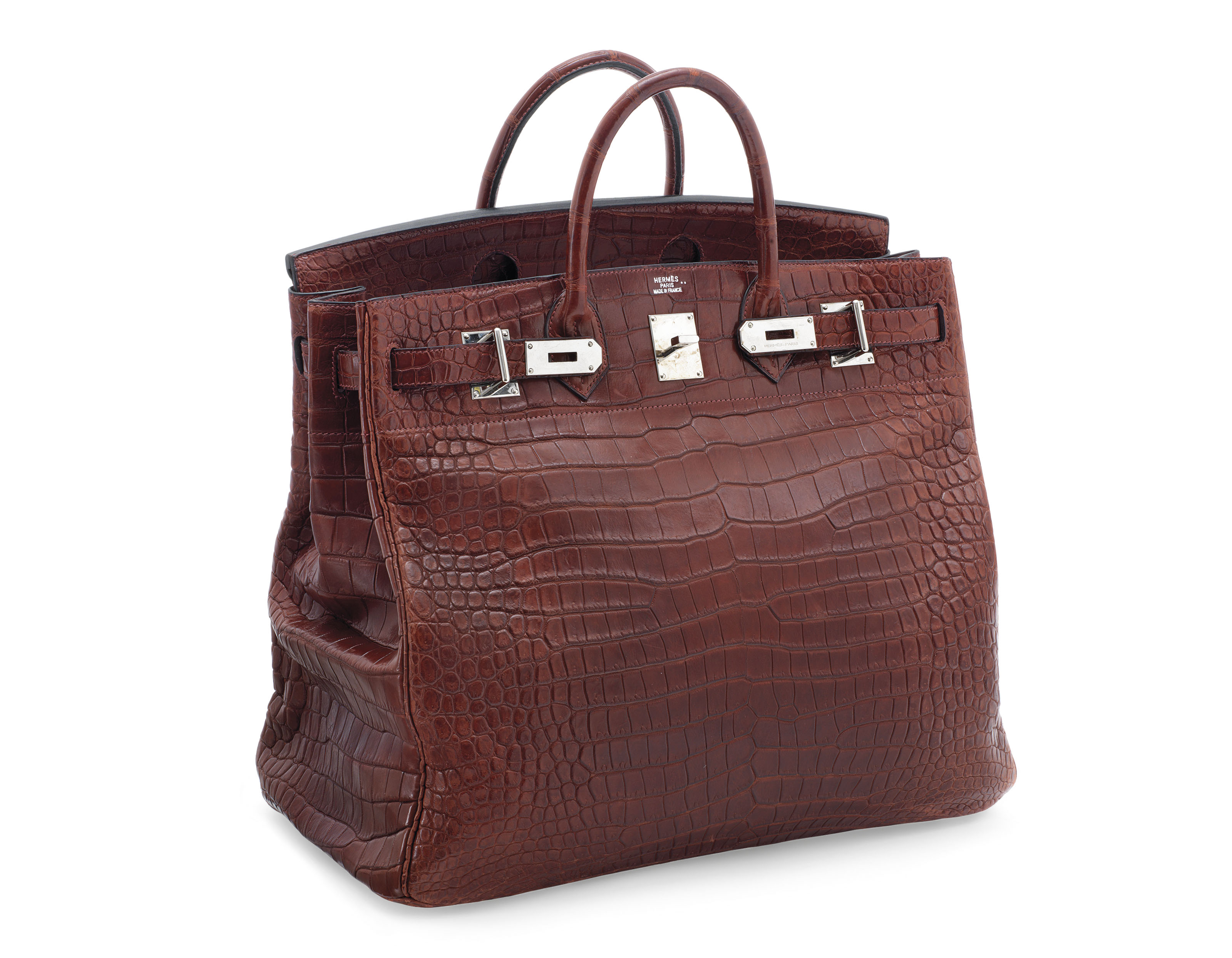 A Matte Rouge H Niloticus Crocodile Haut A Courroies Birkin 45 With Palladium Hardware