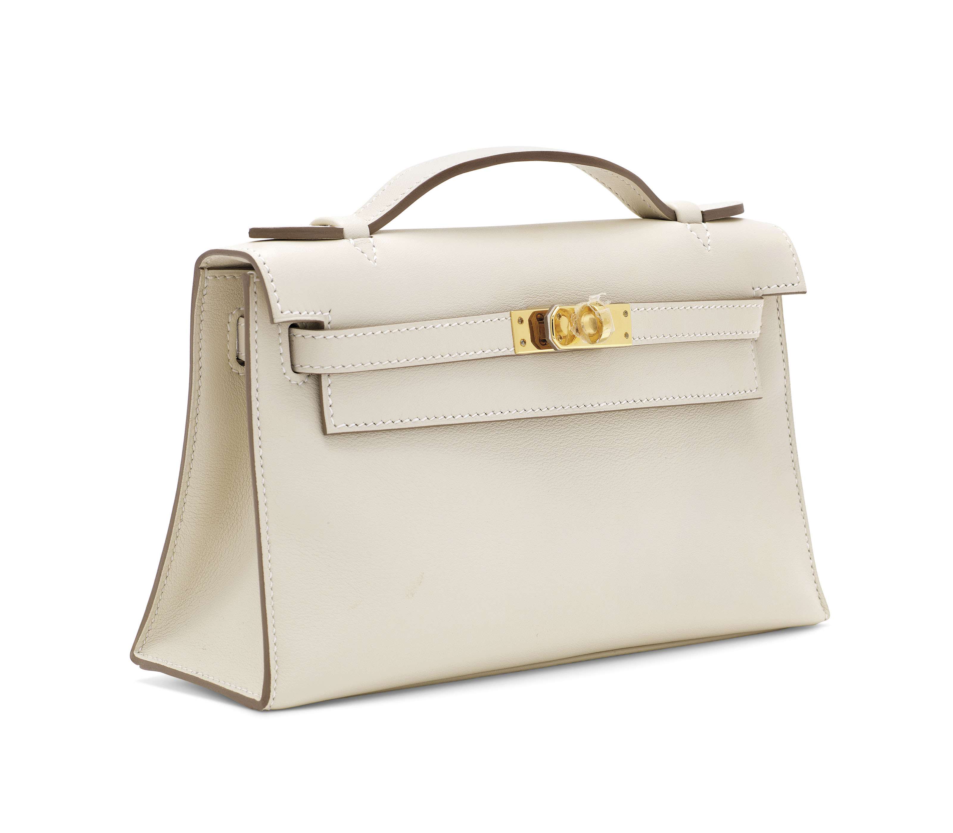 A CRAIE SWIFT LEATHER KELLY POCHETTE WITH GOLD HARDWARE HERM S