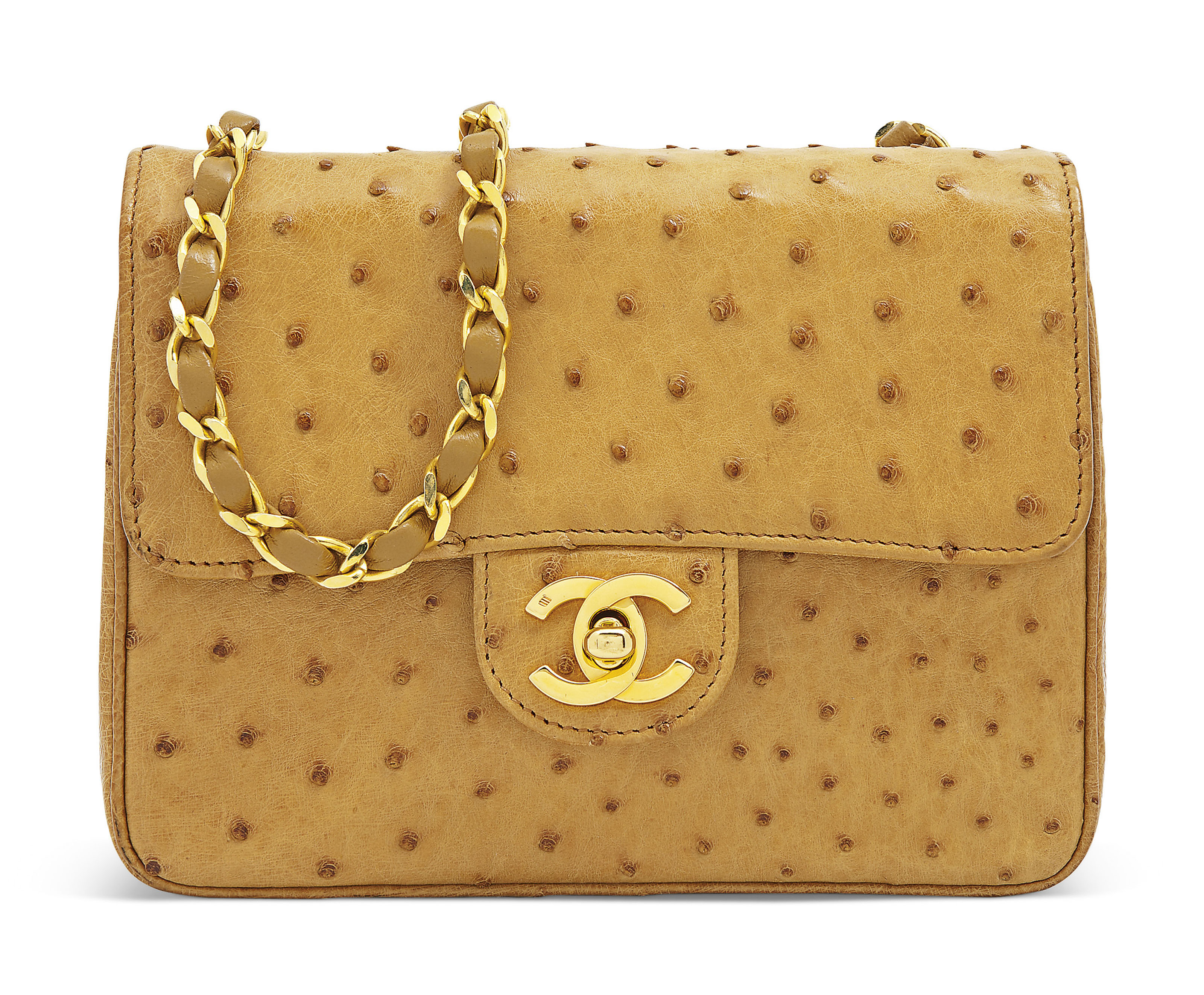 chanel ostrich handbag