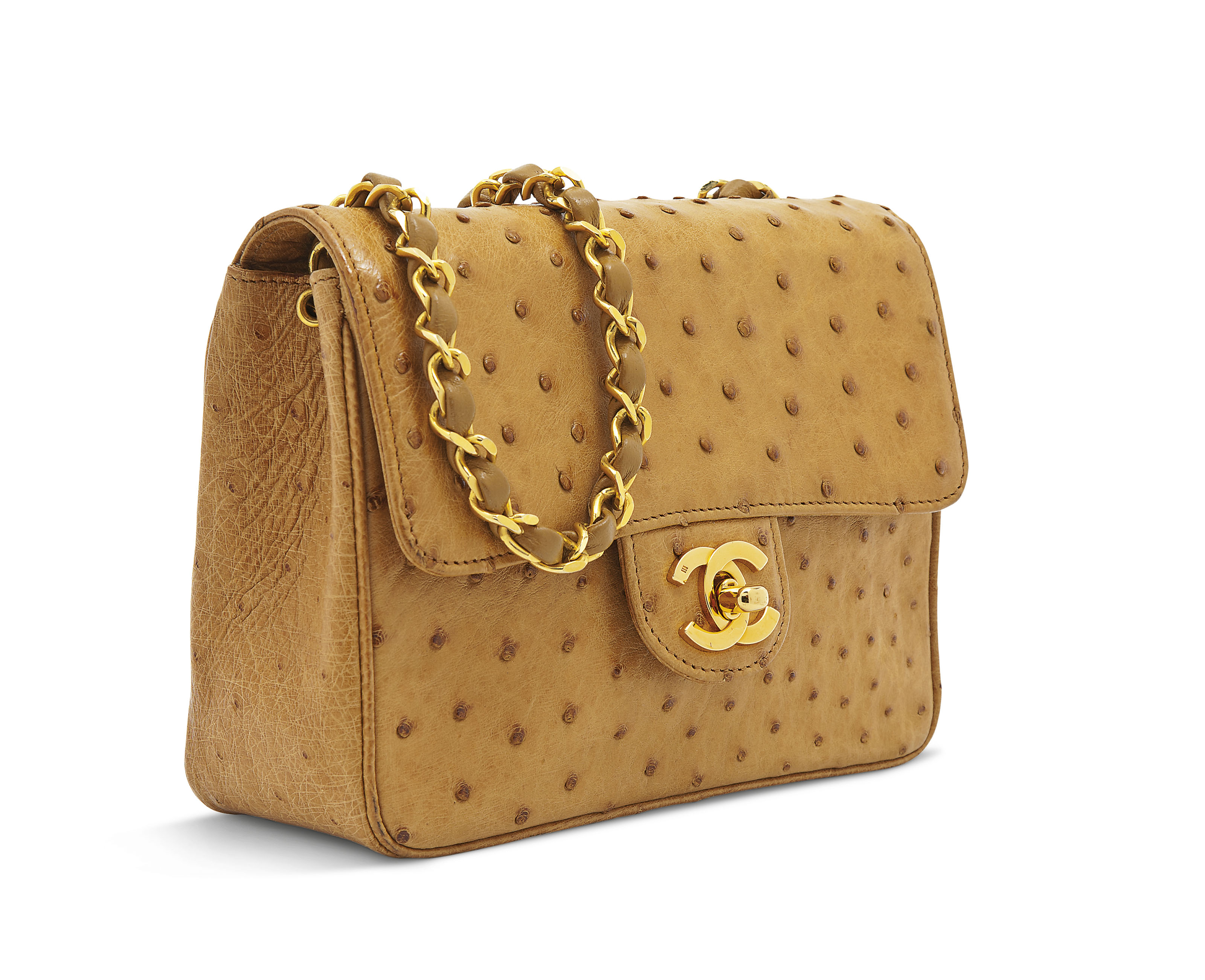 Chanel ostrich bag clearance