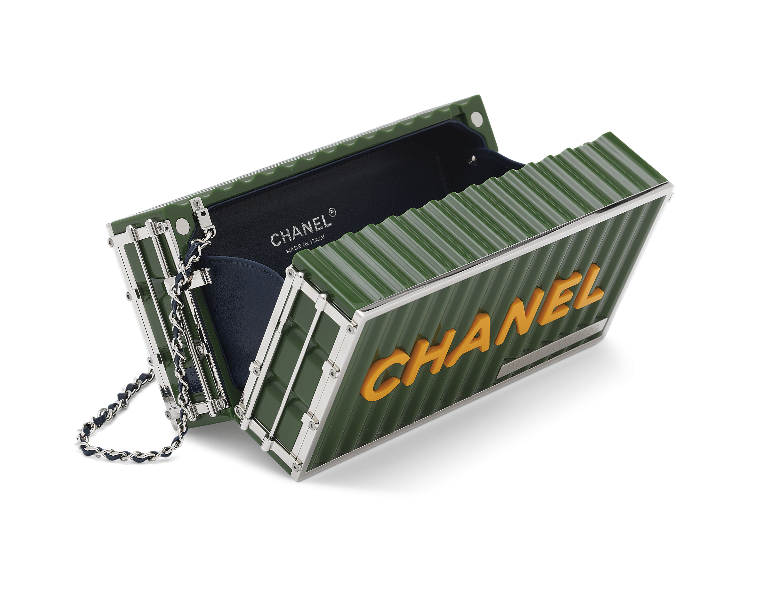 Chanel shipping container bag sale