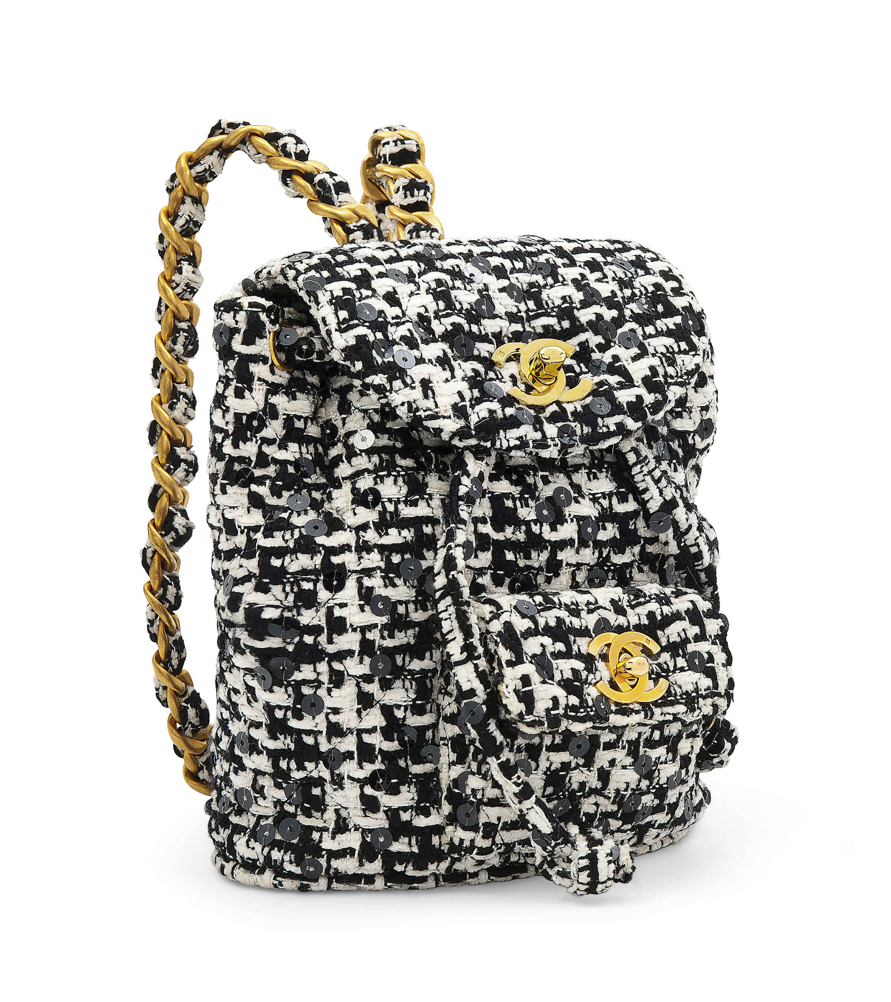 Chanel tweed sales backpack