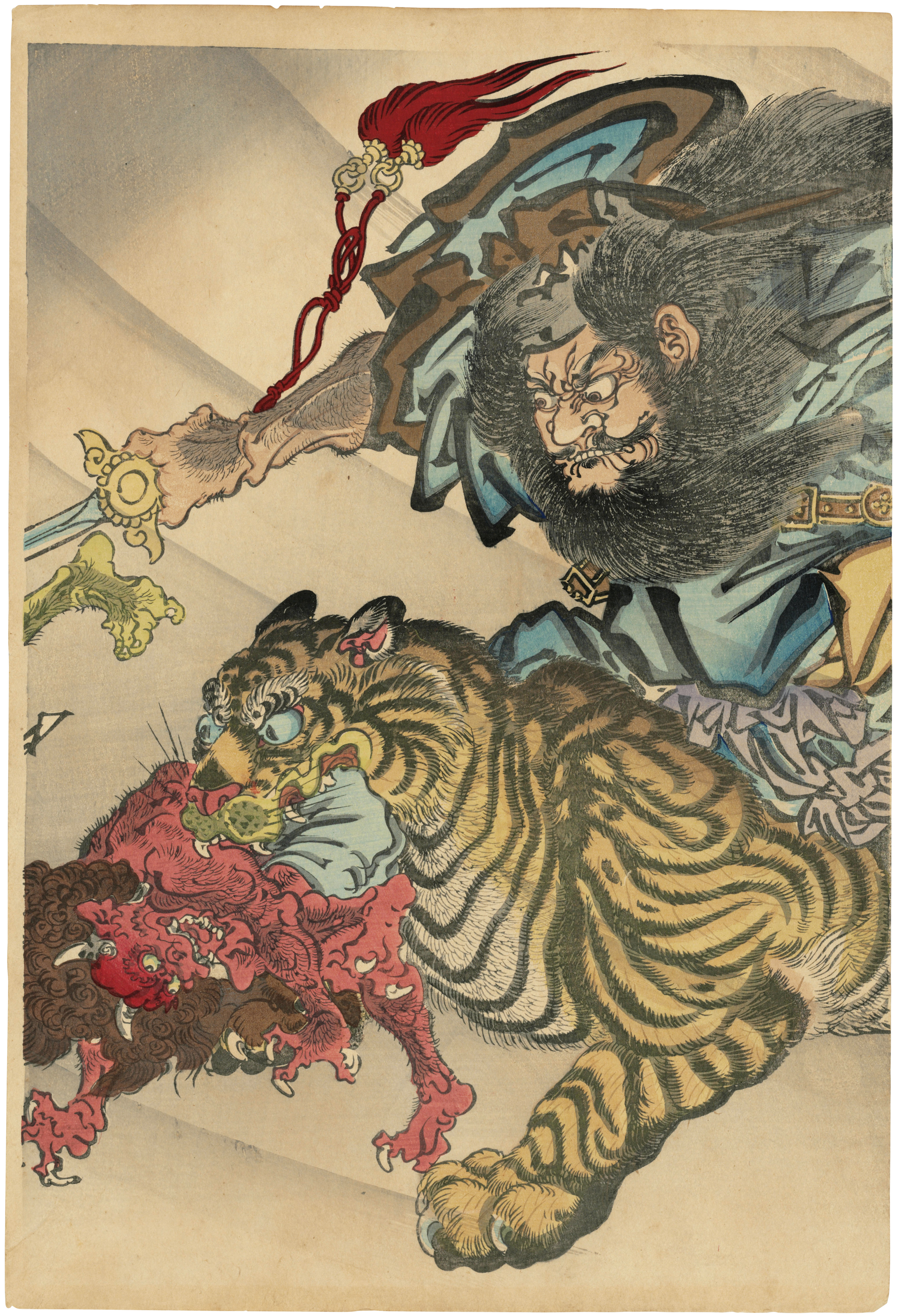 Kawanabe Kyōsai 河鍋暁斎 | Shakyamuni Subjugating Demons