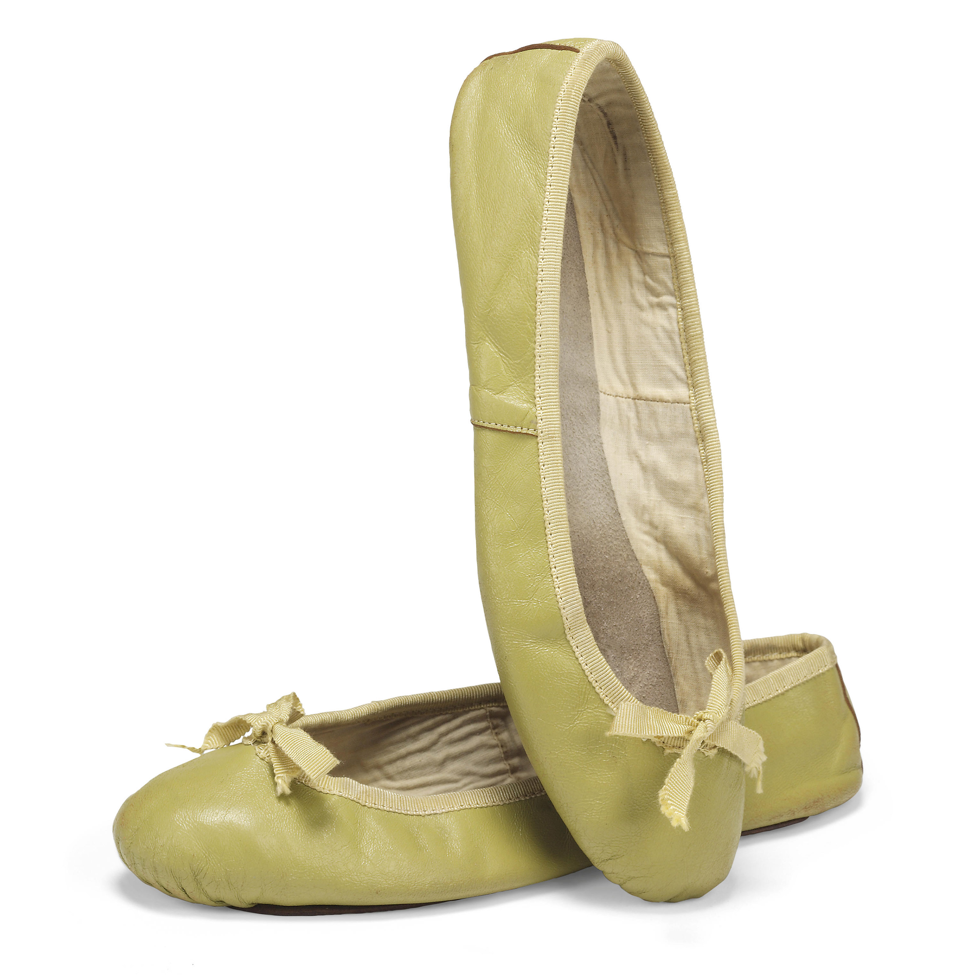 A PAIR OF OLIVE GREEN BALLET PUMPS, CIRCA 196070 Christie’s