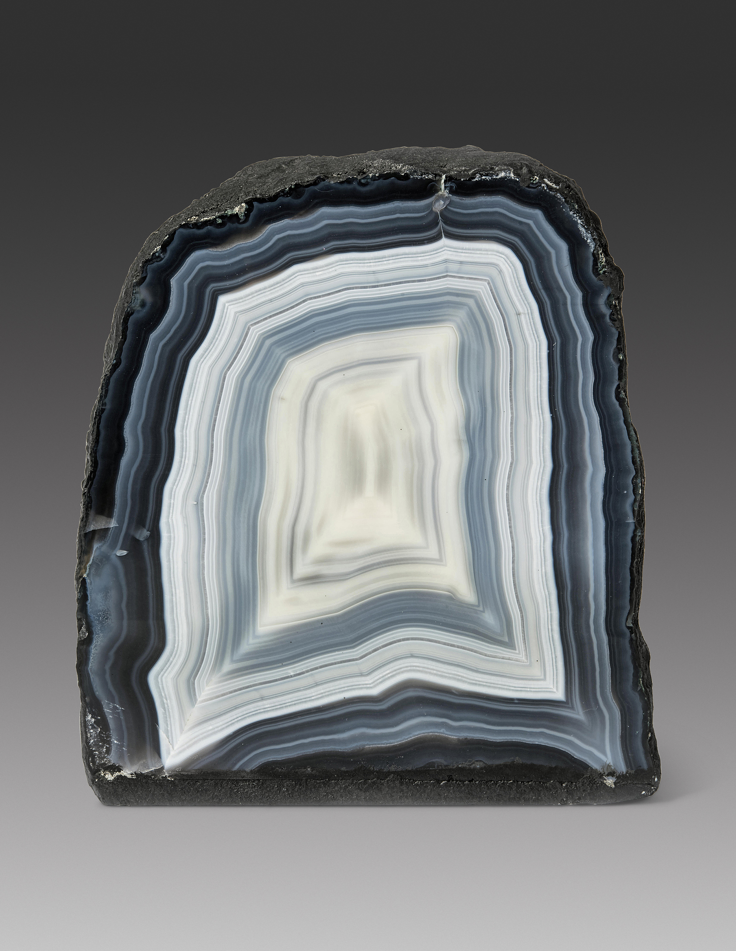 A RECTANGULAR SPECIMEN OF BANDED AGATE, SOUTHERN BRAZIL | Christie’s