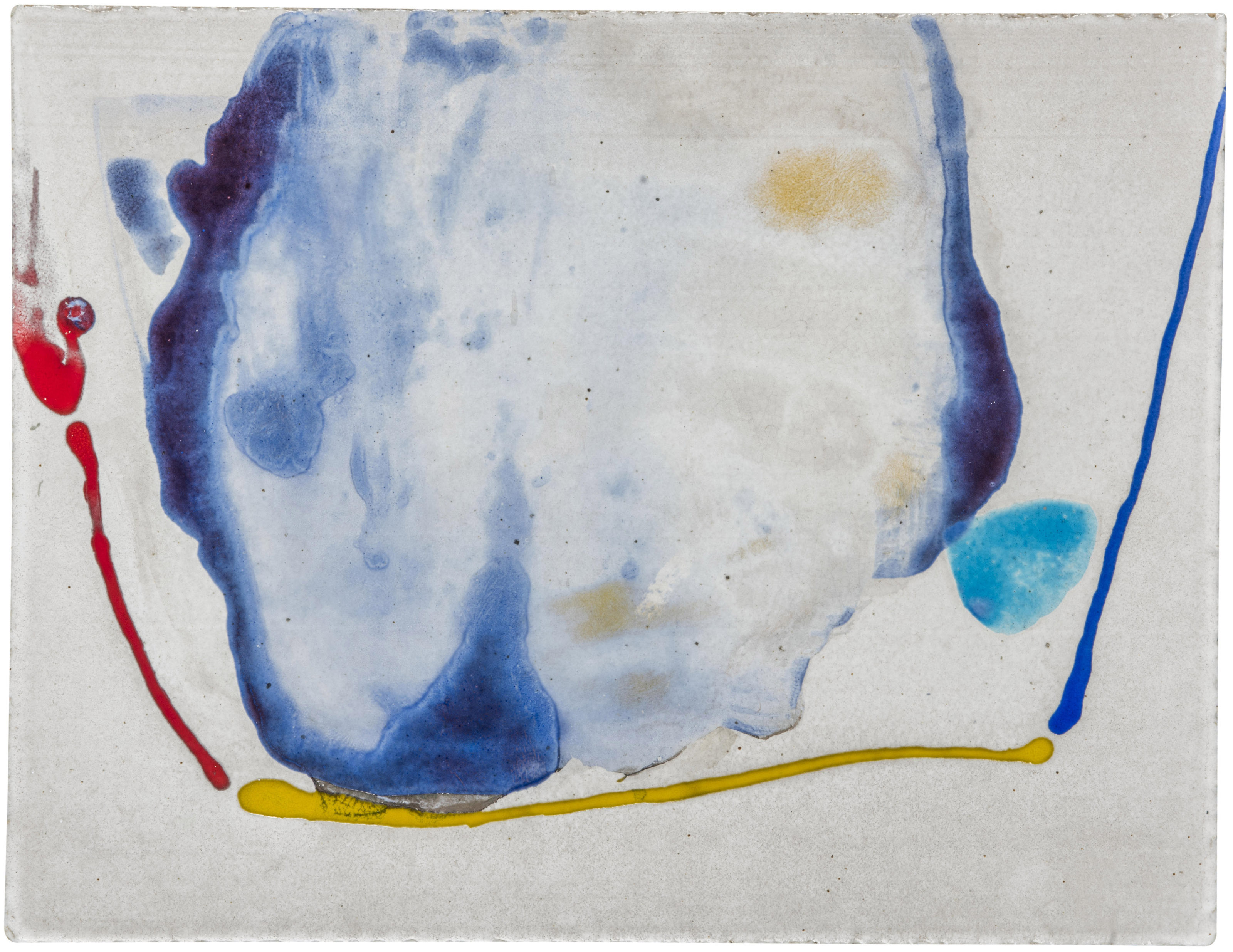 Helen Frankenthaler (1928-2011), Untitled (from the Thanksgiving Day series), 1973. Glazed stoneware. 13⅜ x 17&frac12; in (34 x 44.5cm). Estimate:                    &pound;8,000-12,000. Offered in First Open Online, 12-20 September 2018