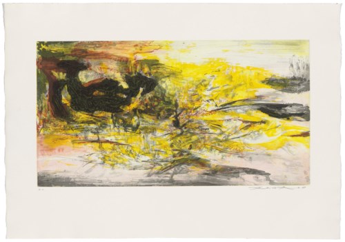 趙無極(1920-2013)，《無題》，1968年作，估價：3,000-4,000英鎊。拍品於2018年3月15至23日「趙無極版畫及紙上作品」網上拍賣推出。

