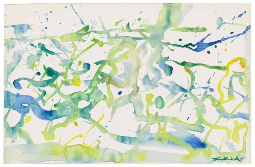 趙無極(1920-2013)，《無題》，2005年作，估價：22,000-30,000英鎊。拍品於2018年3月15至23日「趙無極版畫及紙上作品」網上拍賣推出。
