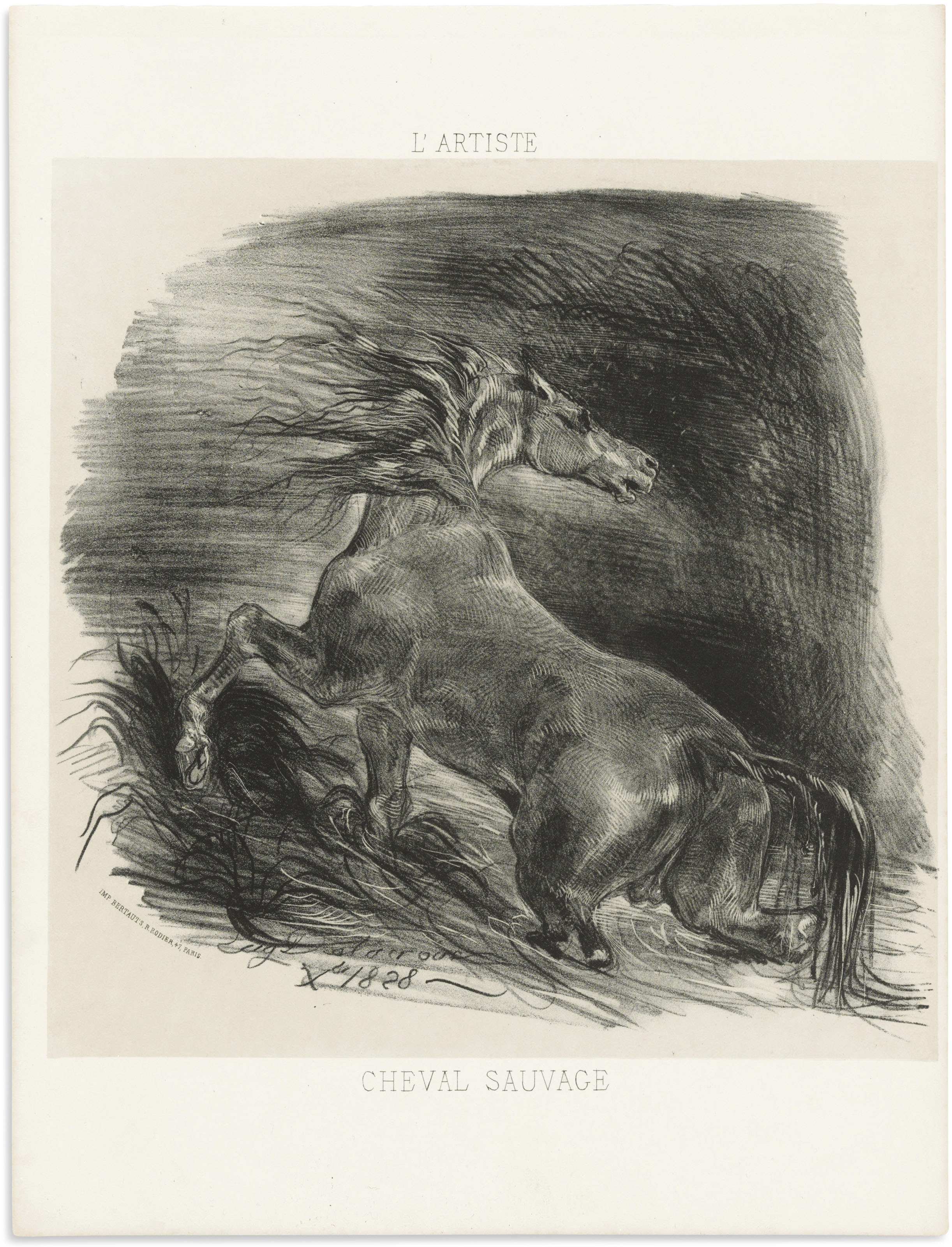 EUGÈNE DELACROIX (17891863), Cheval sauvage (Wild Horse) Christie’s