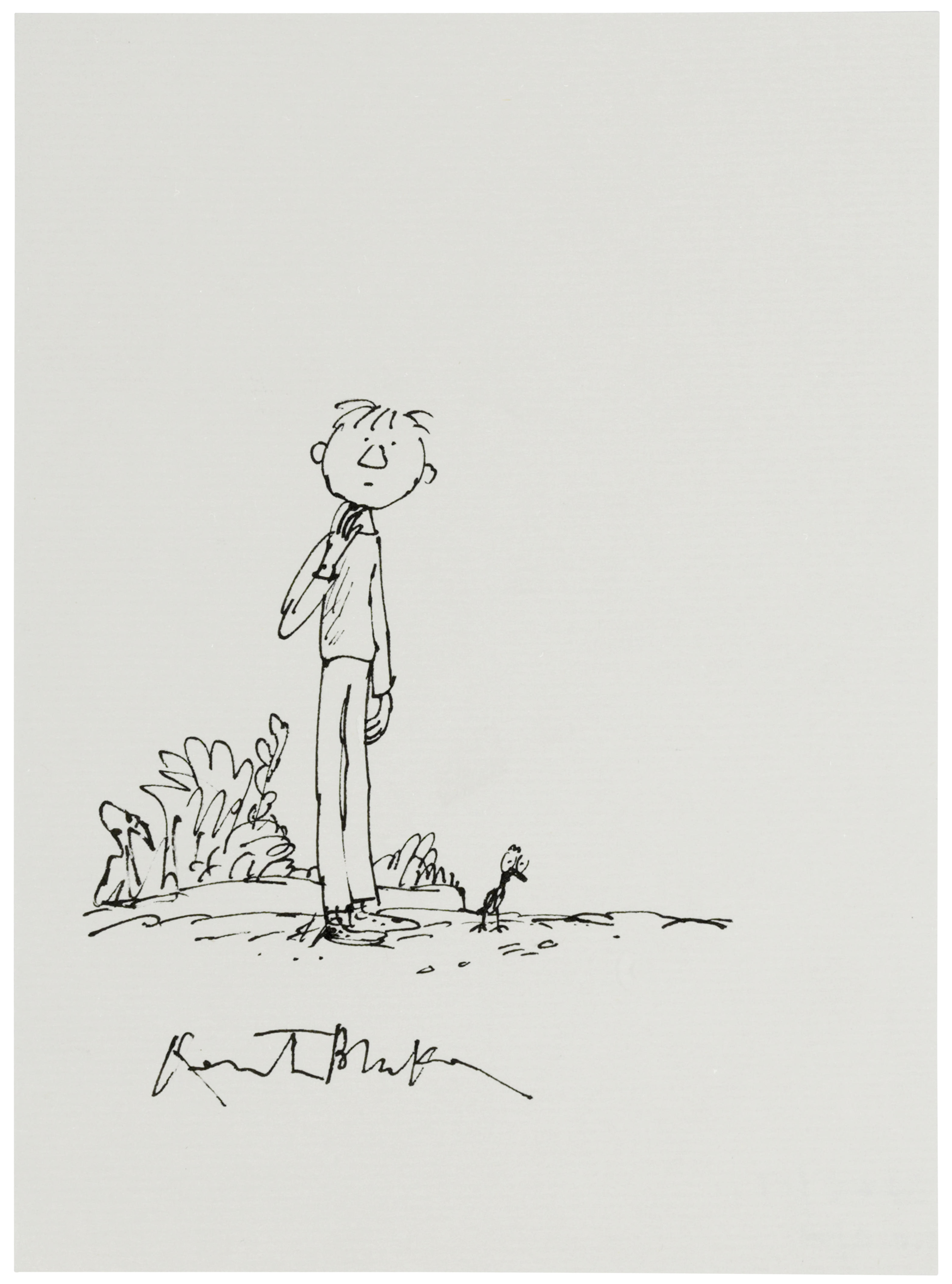Quentin Blake (b. 1932), George looking pensive | Christie’s