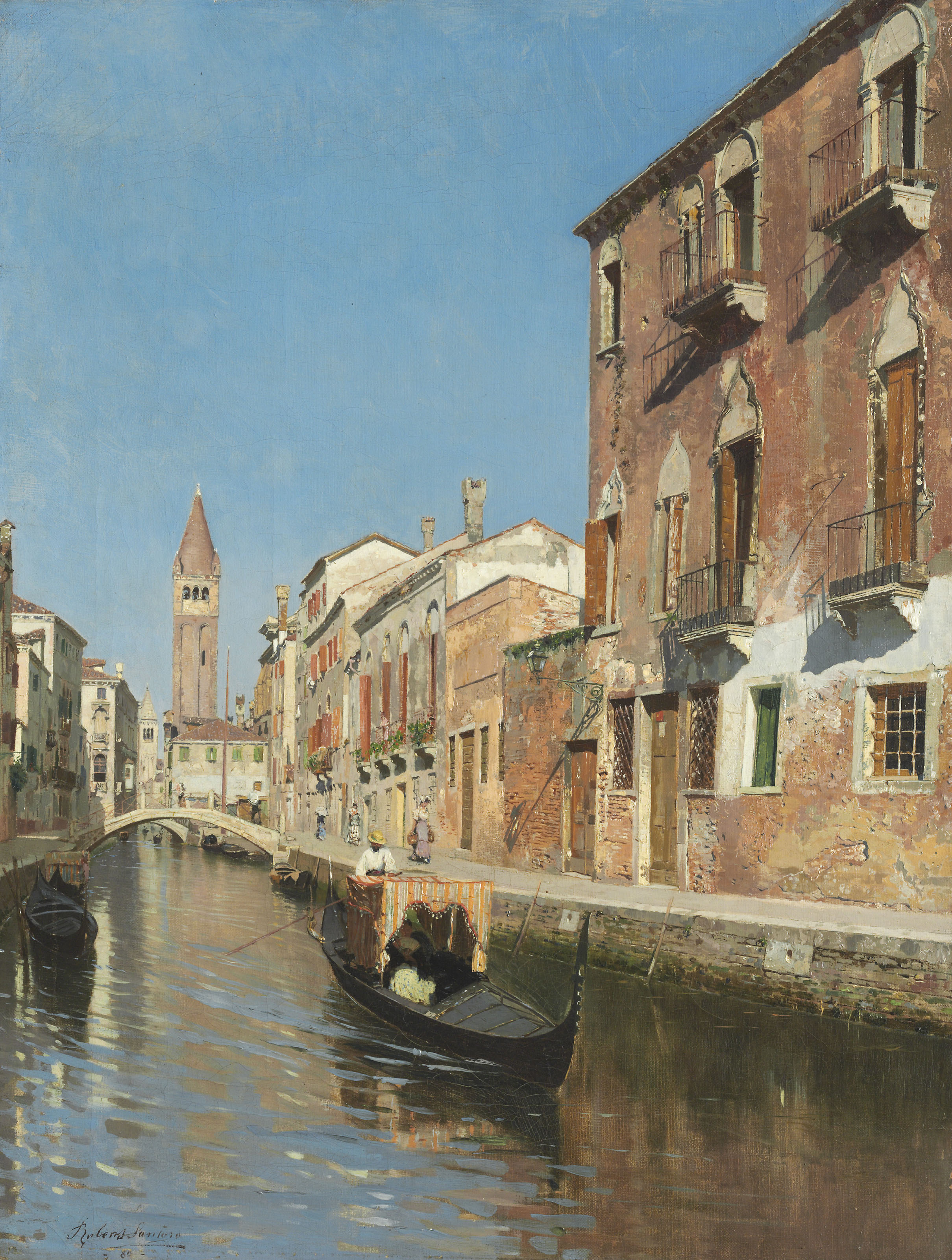 Rubens Santoro (Italian 18591942) , A canal in Venice Christie's