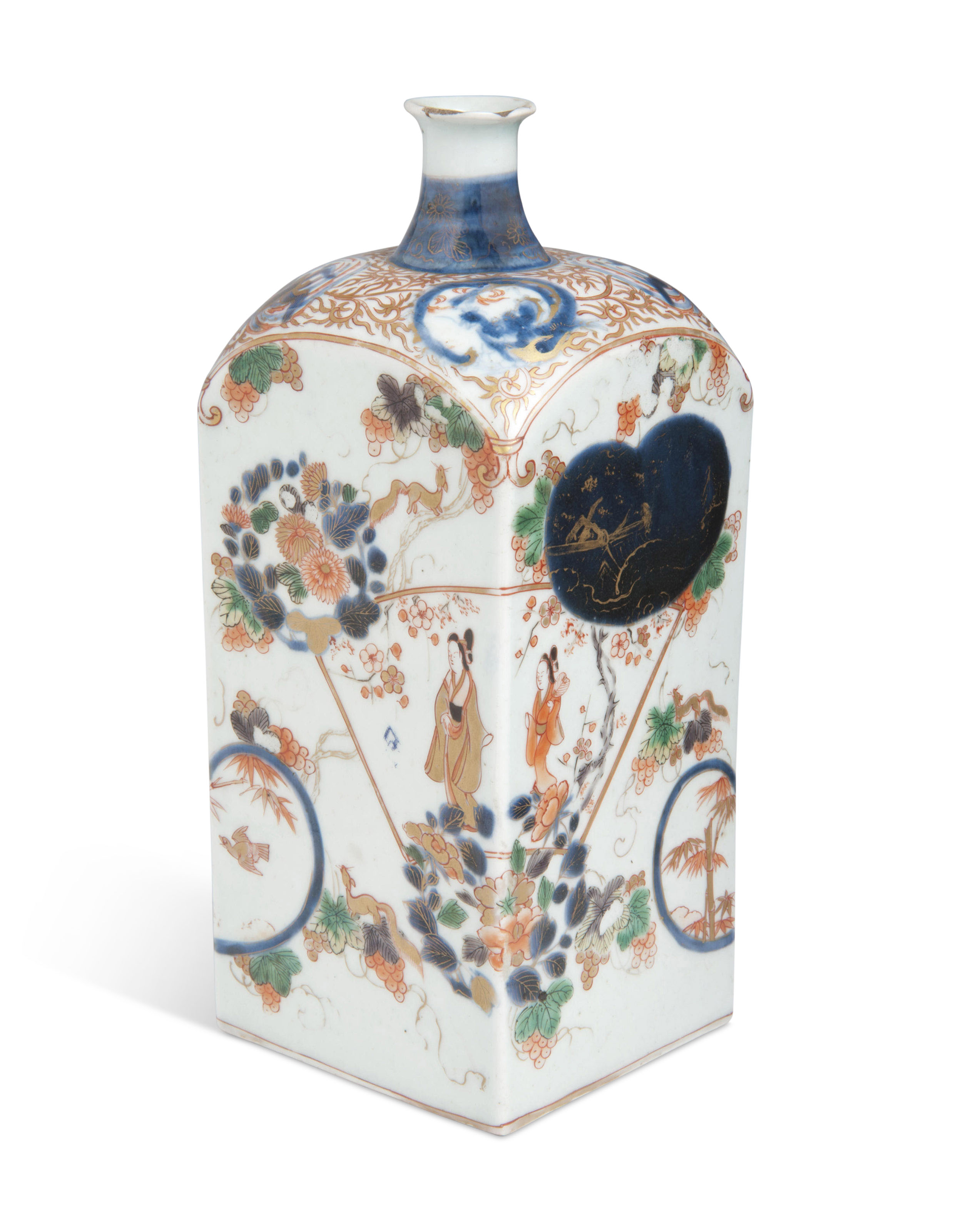 A JAPANESE IMARI SAKE BOTTLE (TOKKURI), EDO PERIOD (LATE 17TH