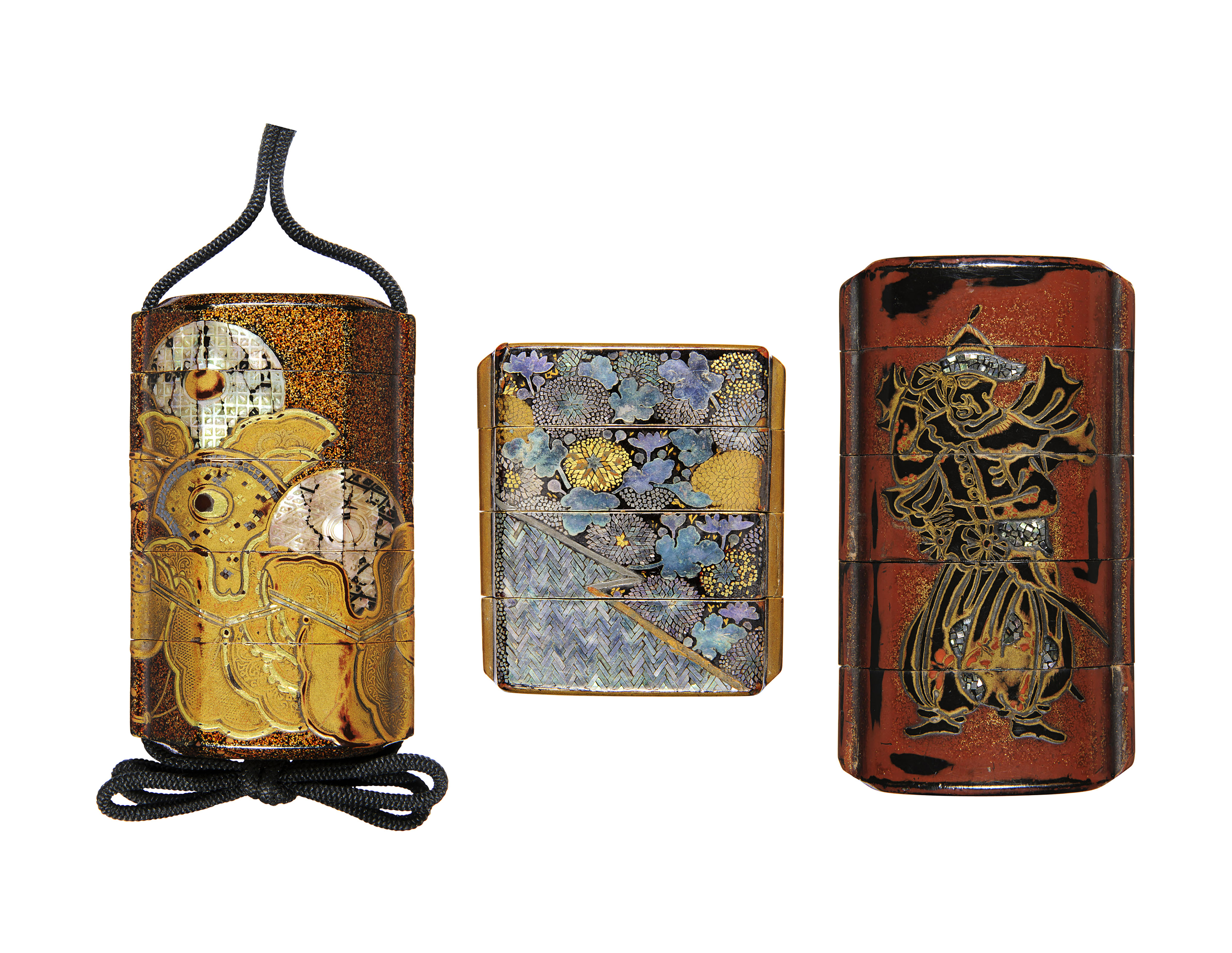 A LACQUERED WOOD SHUZAN-STYLE NETSUKE, EDO PERIOD (19TH CENTURY