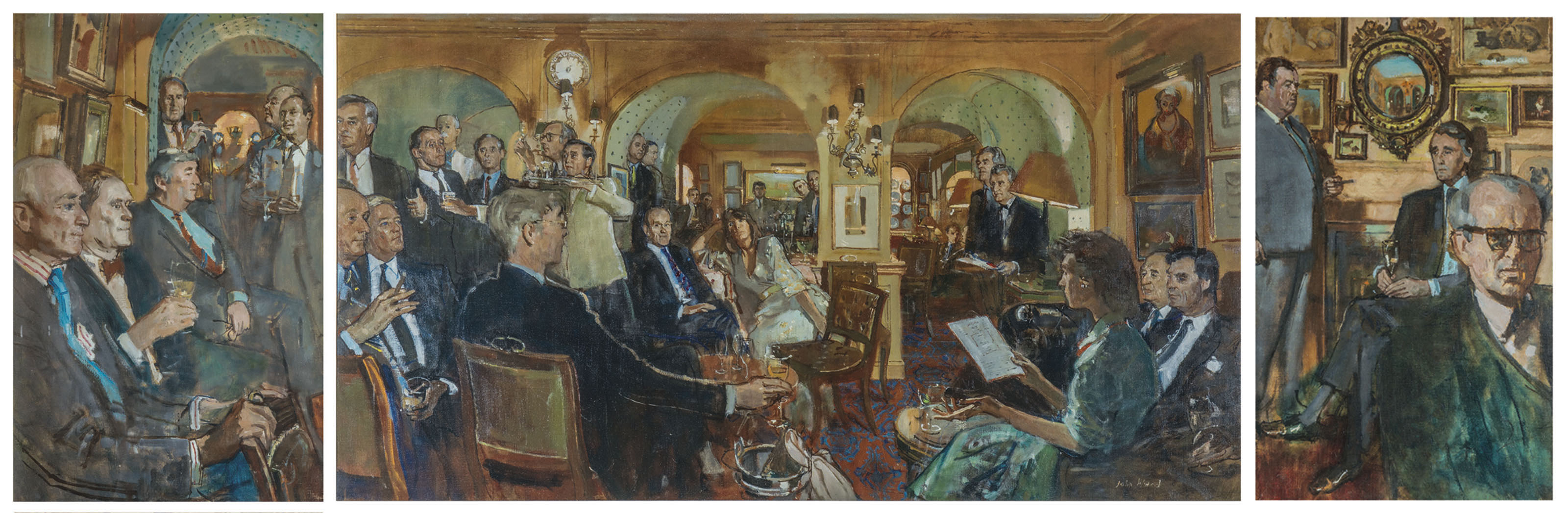 The Founder Members of Annabel's (triptych)