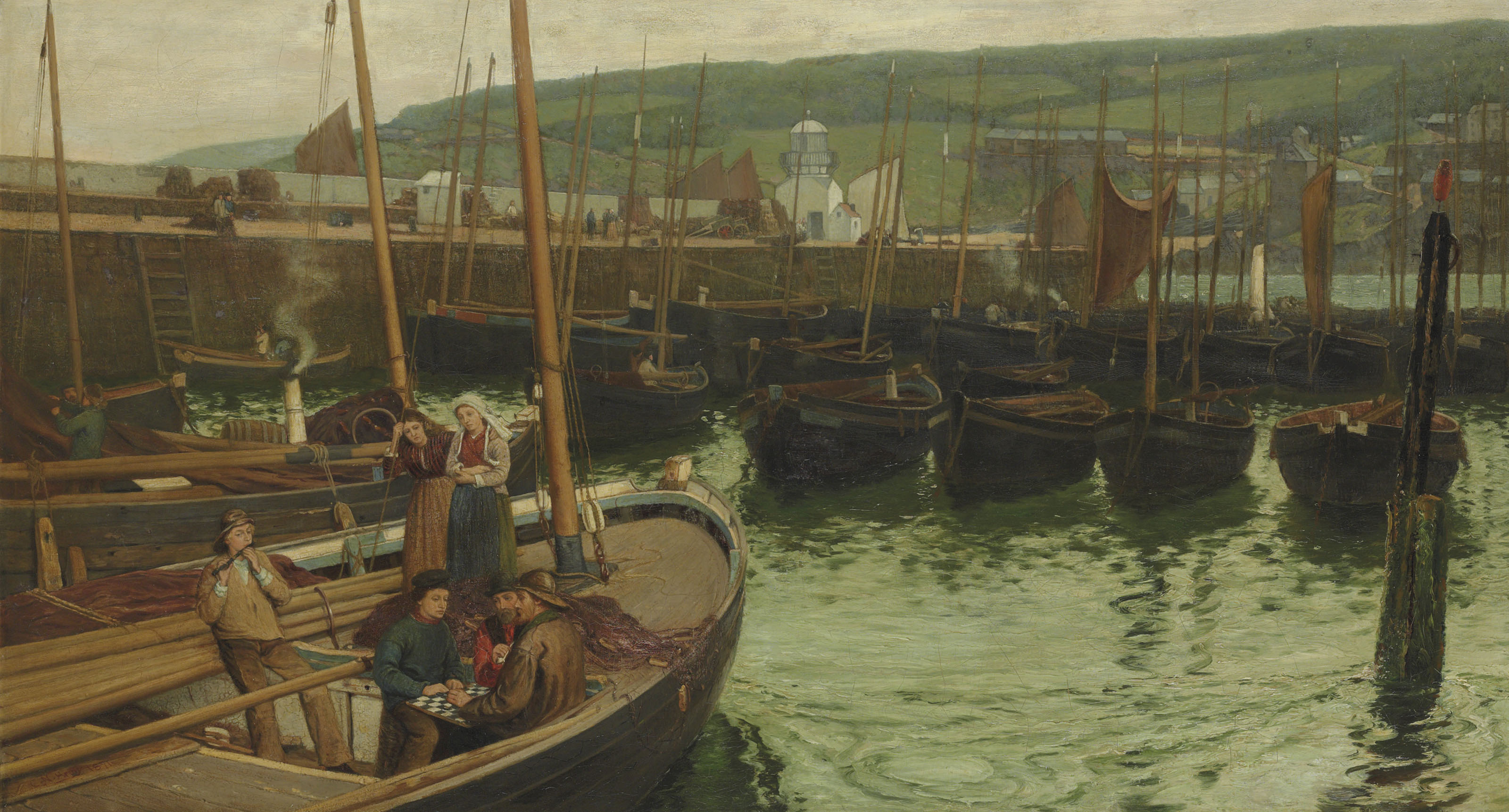 Charles Napier Hemy, R.A. (18411917) , The Harbour at St Ives