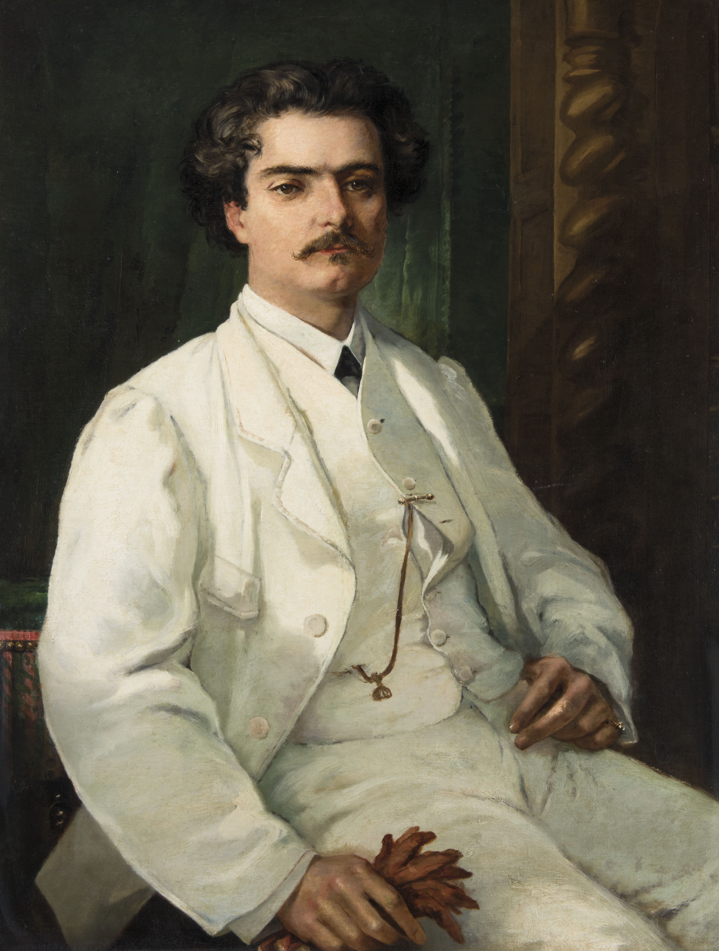 French School 19th Century Portrait Of A Gentleman Three