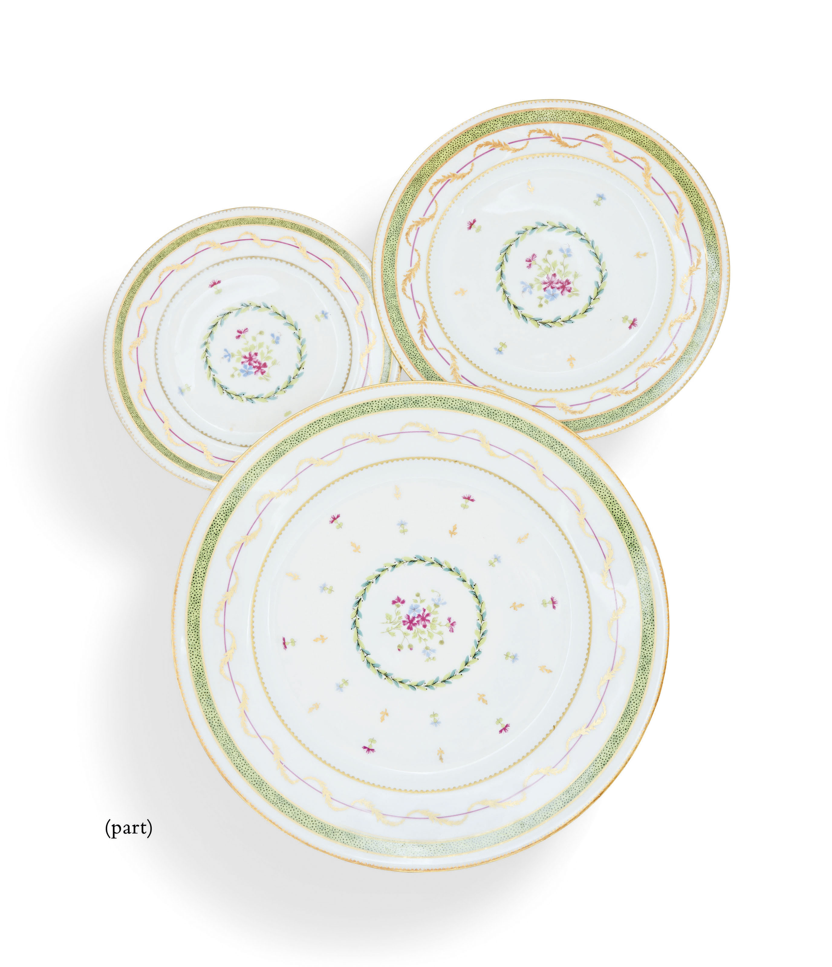 A HAVILAND LIMOGES PORCELAIN PART DINNERSERVICE , MODERN, BLUE PRINTED