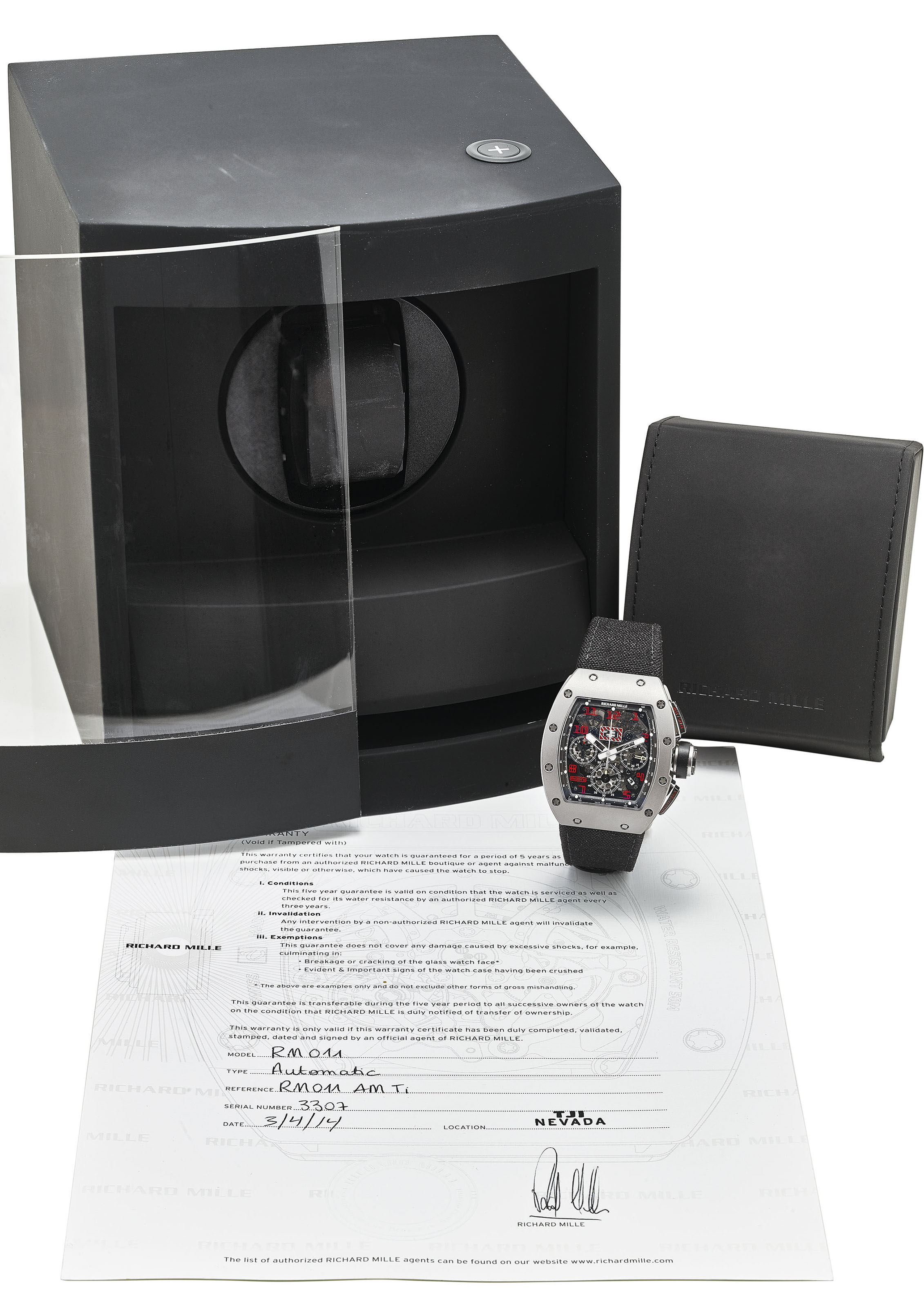 RICHARD MILLE AN EXTREMELY FINE TITANIUM ANNUAL CALENDAR FLYBACK