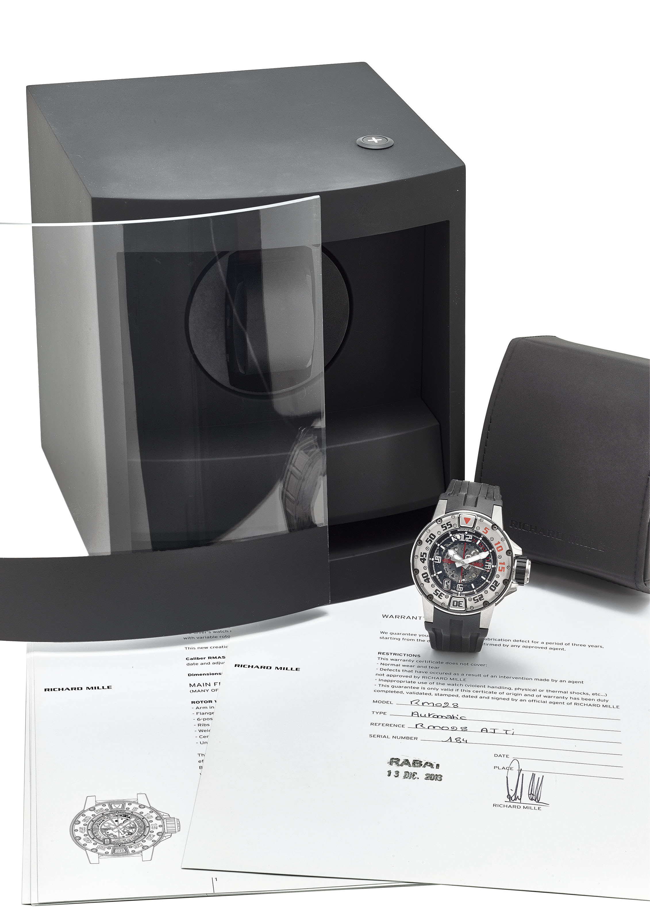 RICHARD MILLE AN EXTREMELY FINE TITANIUM AUTOMATIC SKELETONIZED