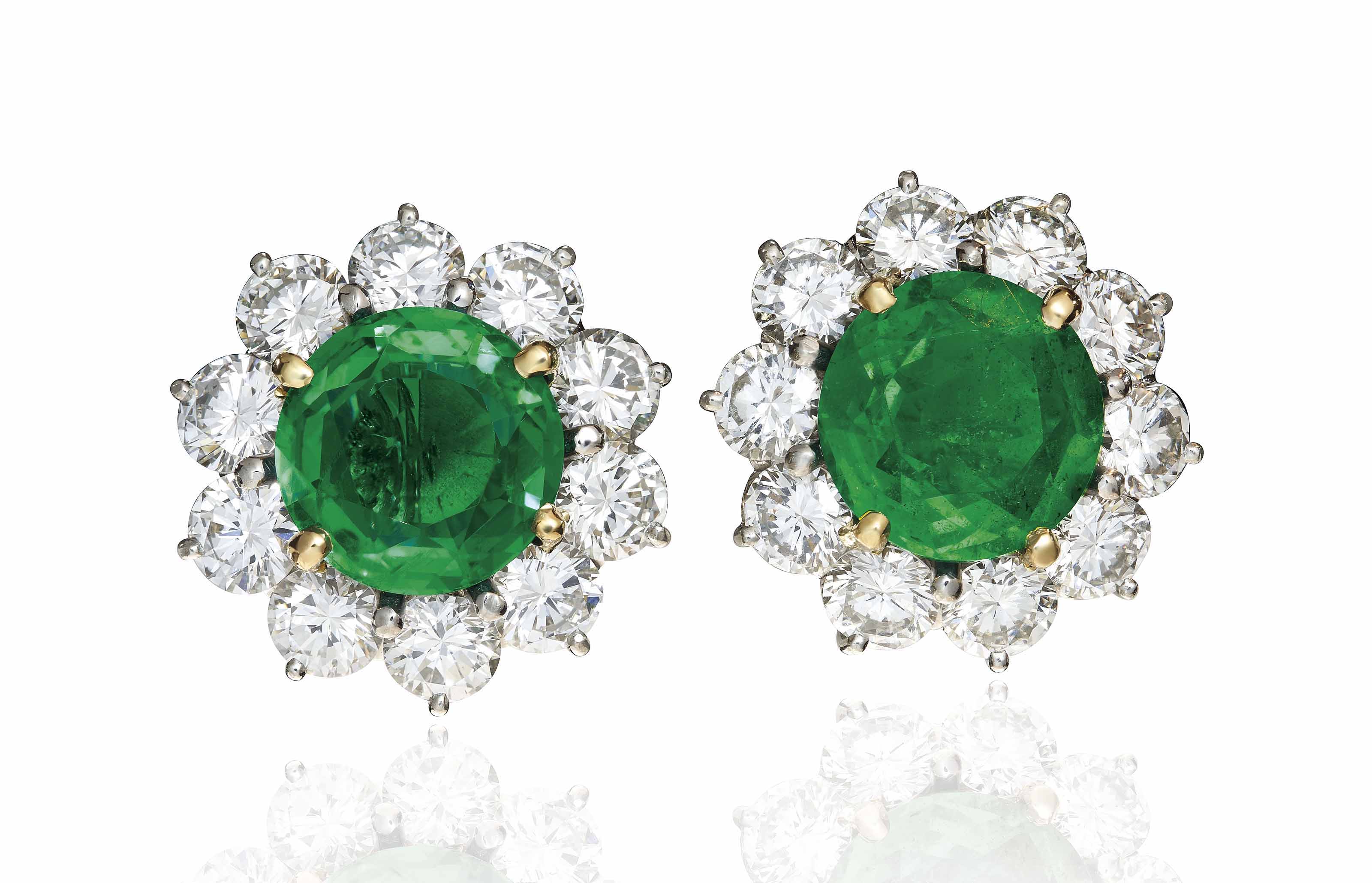 cartier green earrings