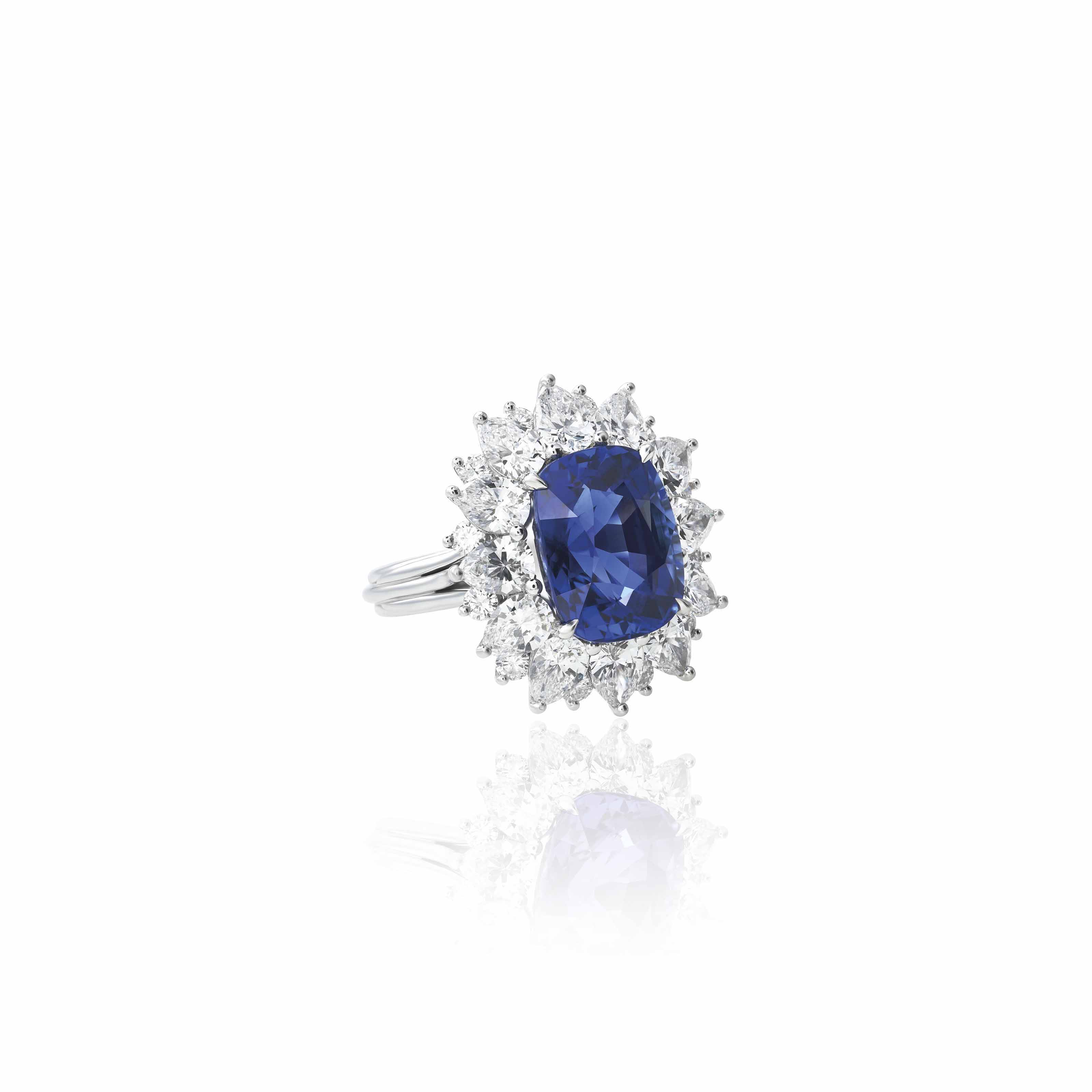 cartier sapphire diamond engagement ring