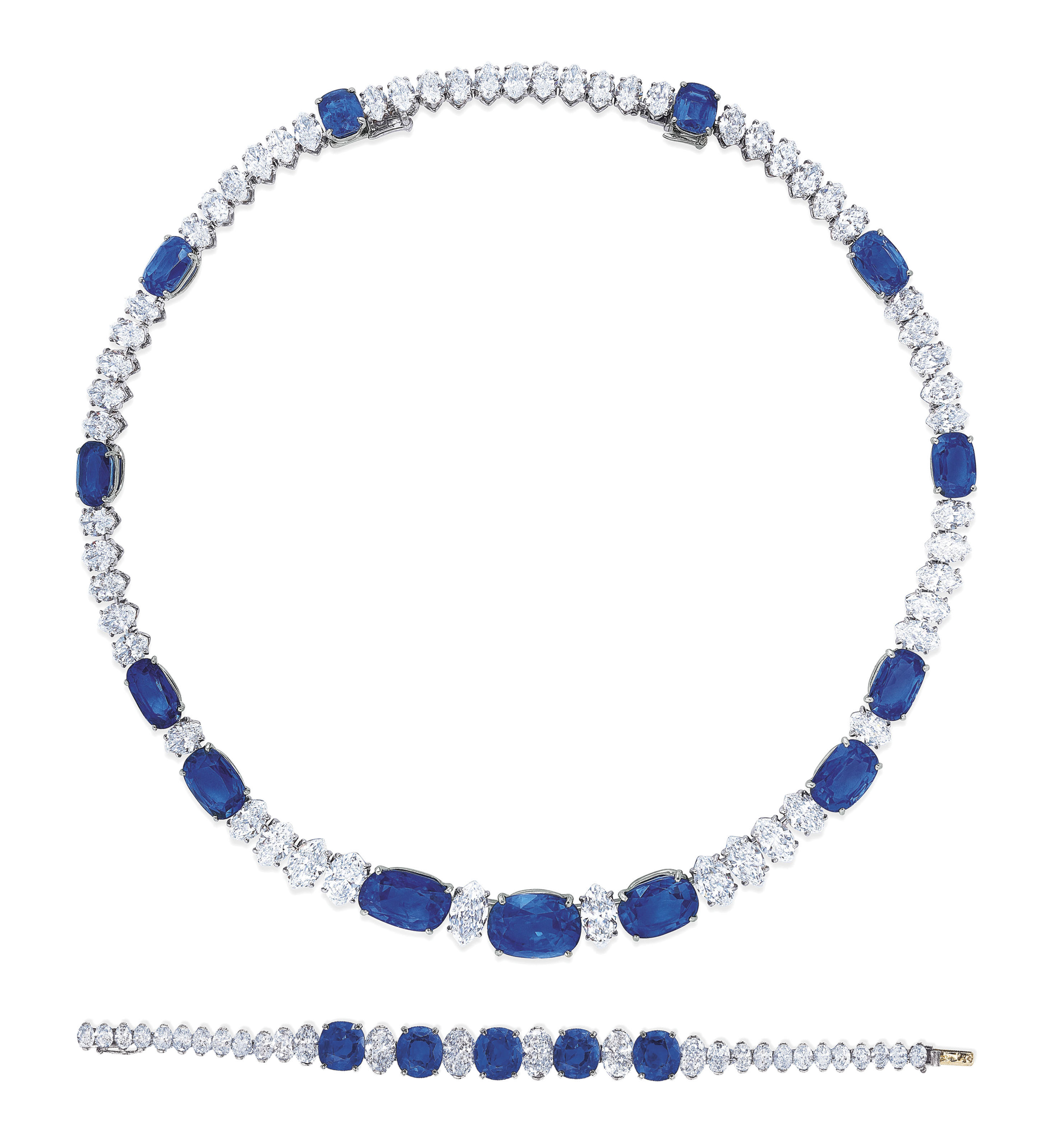 Cartier sapphire top necklace