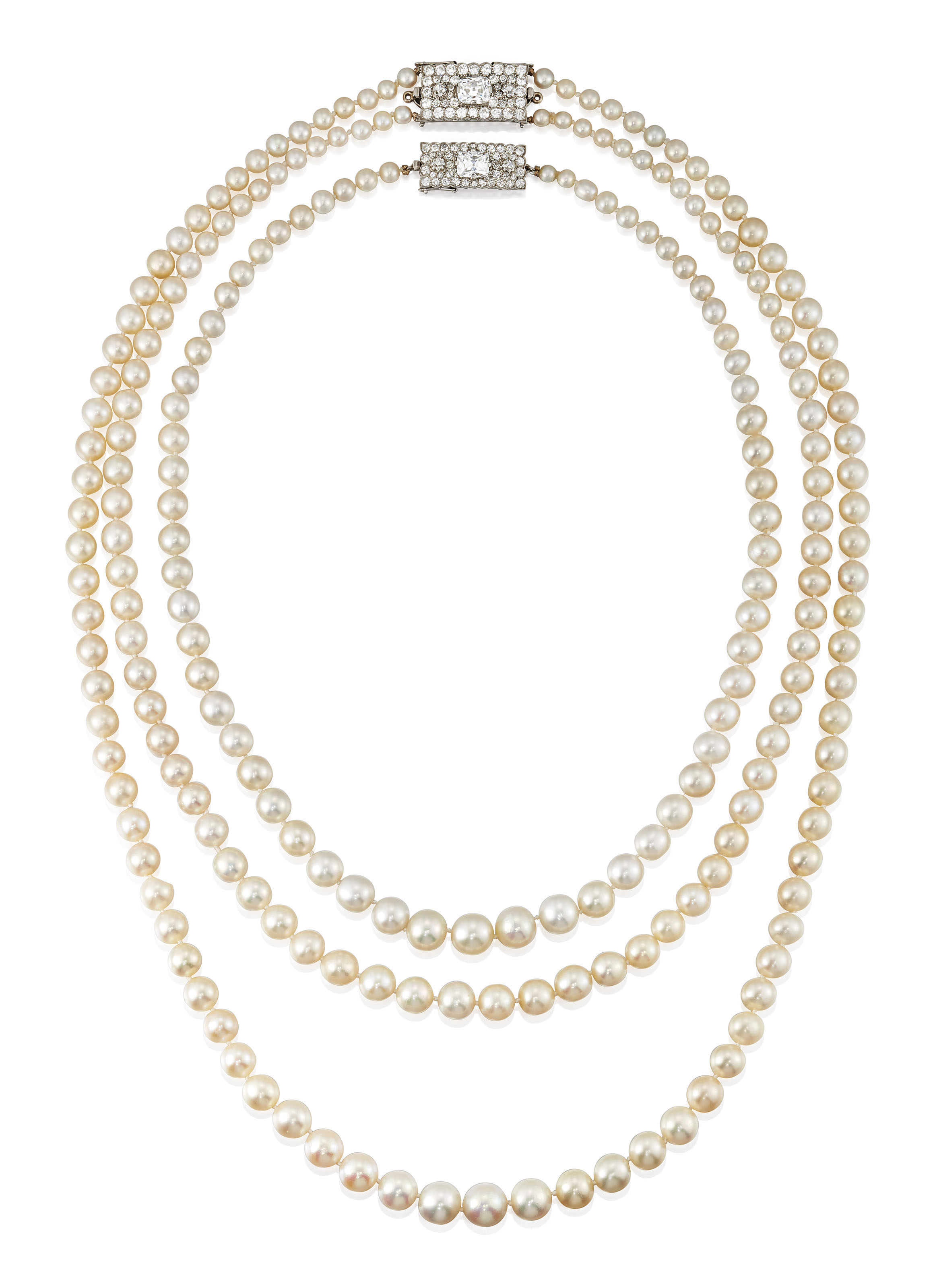 cartier natural pearl necklace