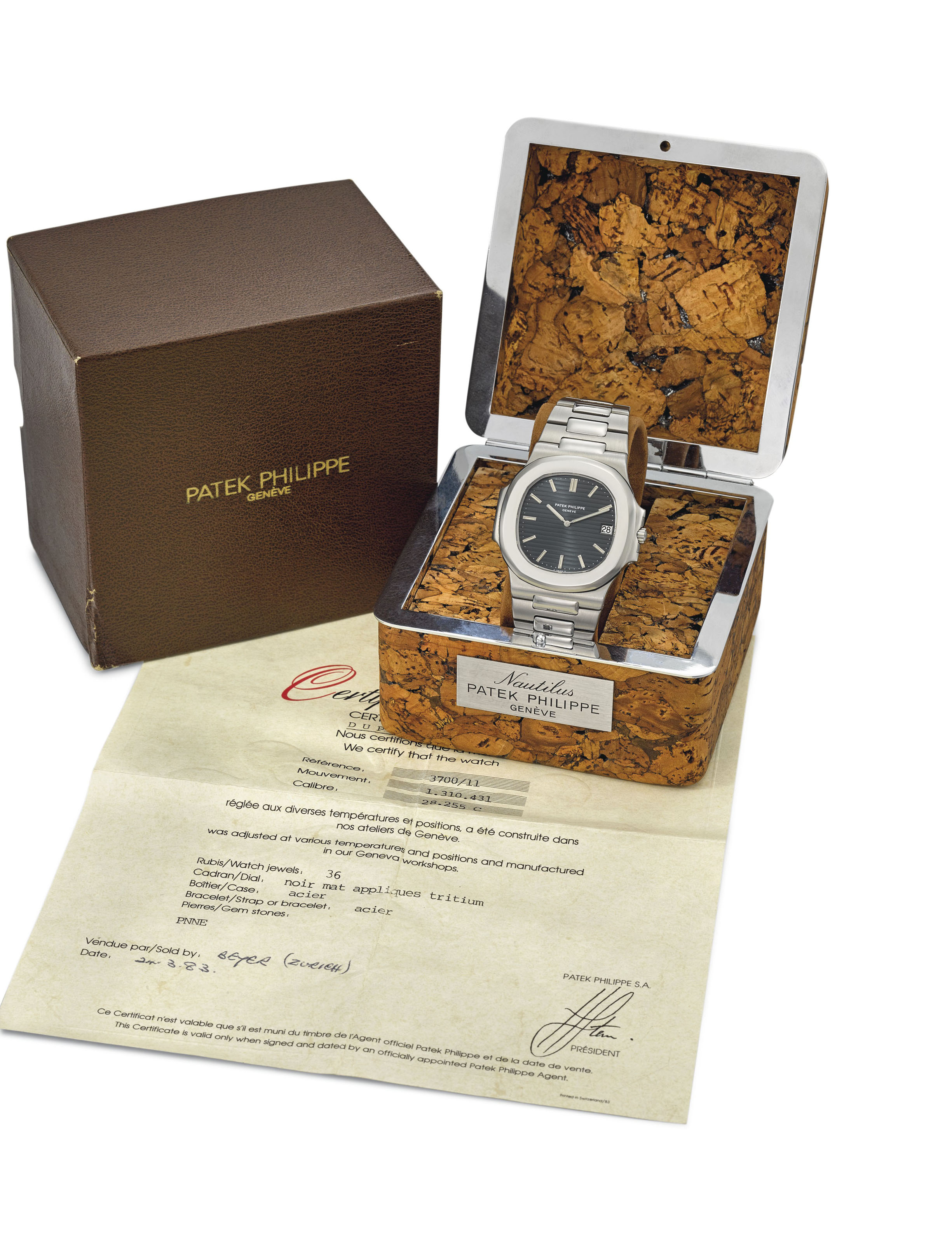 Patek philippe cork box best sale