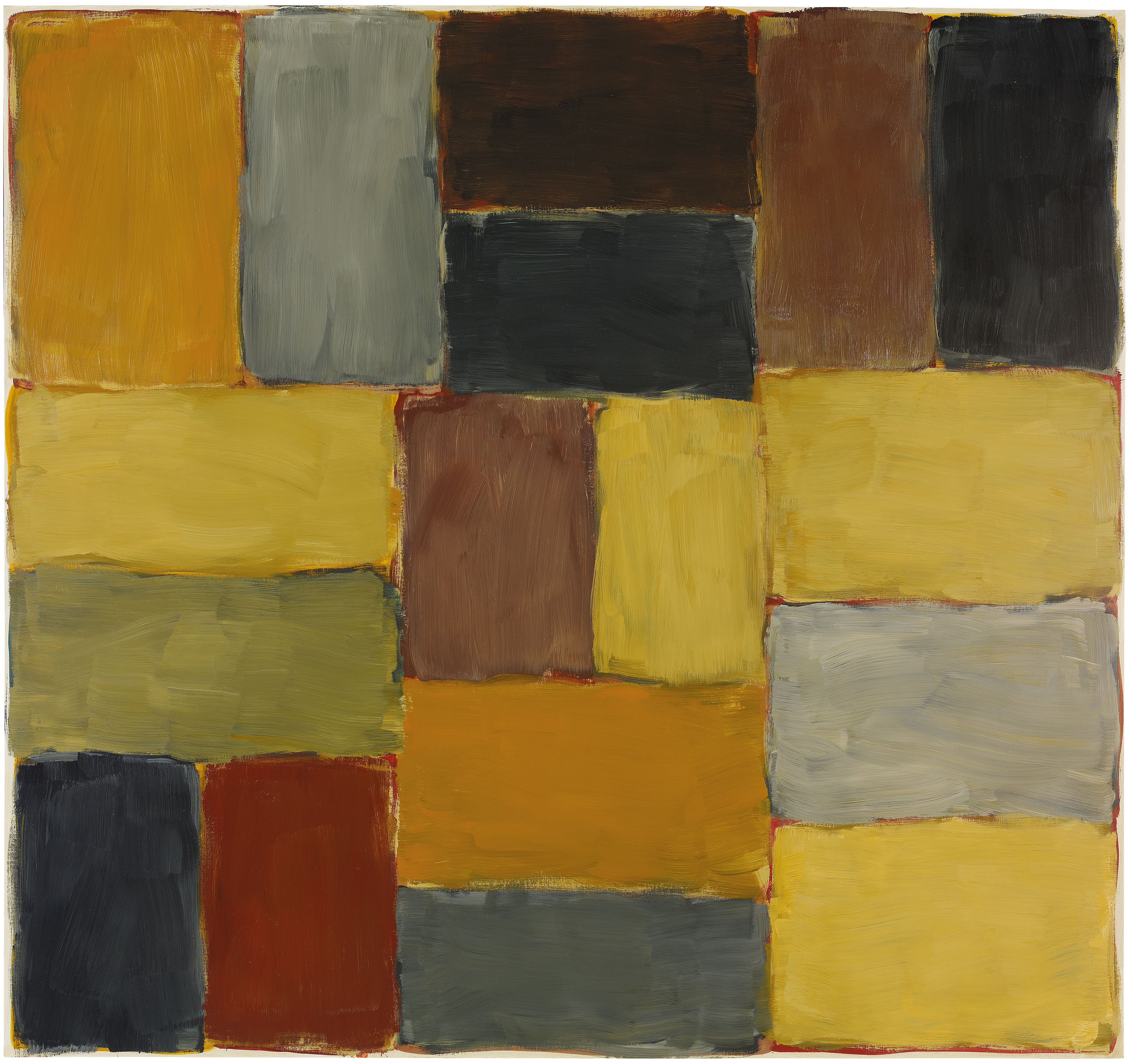 Sean Scully (Ireland/ USA, b. 1945), Vincent, 2002. Oil on linen. 190.5 x 203.2  cm (75 x 80  in). Sold for HK$9,100,000 on 26 May 2018 at Christie&rsquo;s in Hong Kong.&nbsp;&copy; Sean Scully