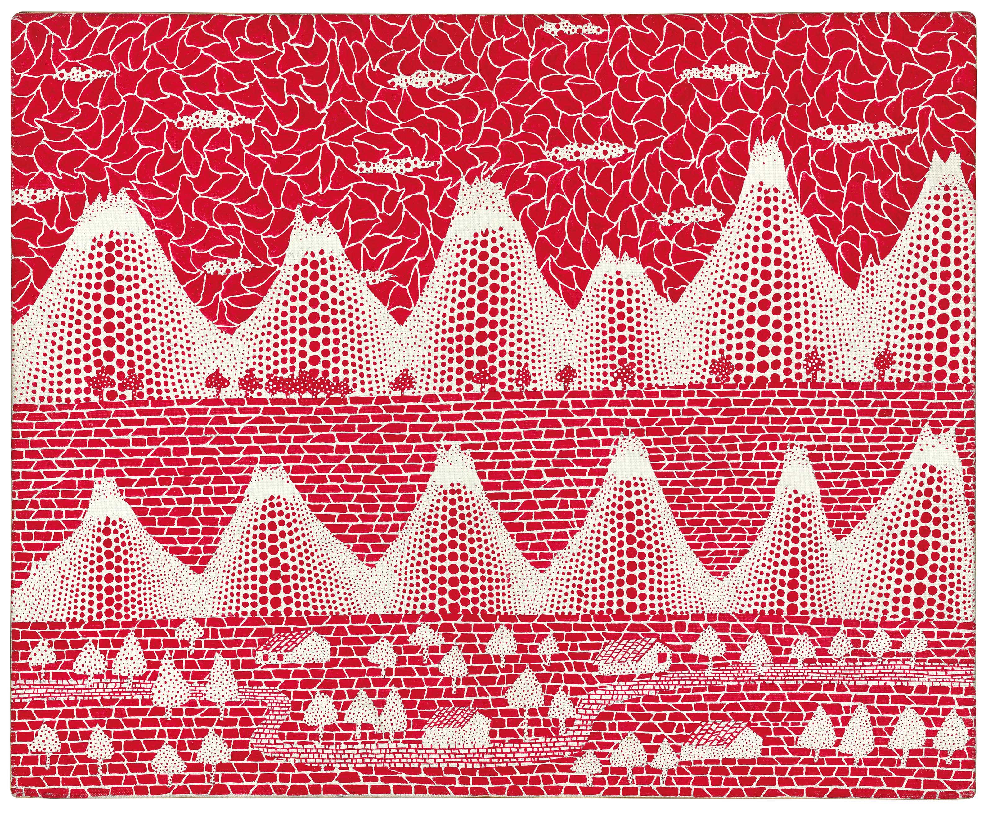 KUSAMA落書き　「炎の生」 Yayoi Kusama | After the Rain (1978) | Artsy