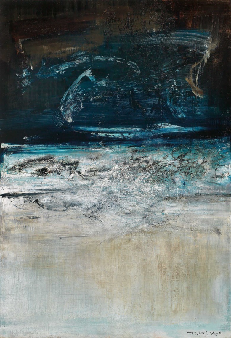 Zao Wou-Ki (1920-2013), 05.06.63, 1963. 130 x 90 cm, 51⅛ x 35⅓ in. Estimate HK$20,000,000-28,000,000. This lot is offered in Asian 20th Century & Contemporary Art (Evening Sale) on 24 November 2018 at Christie’s in Hong Kong