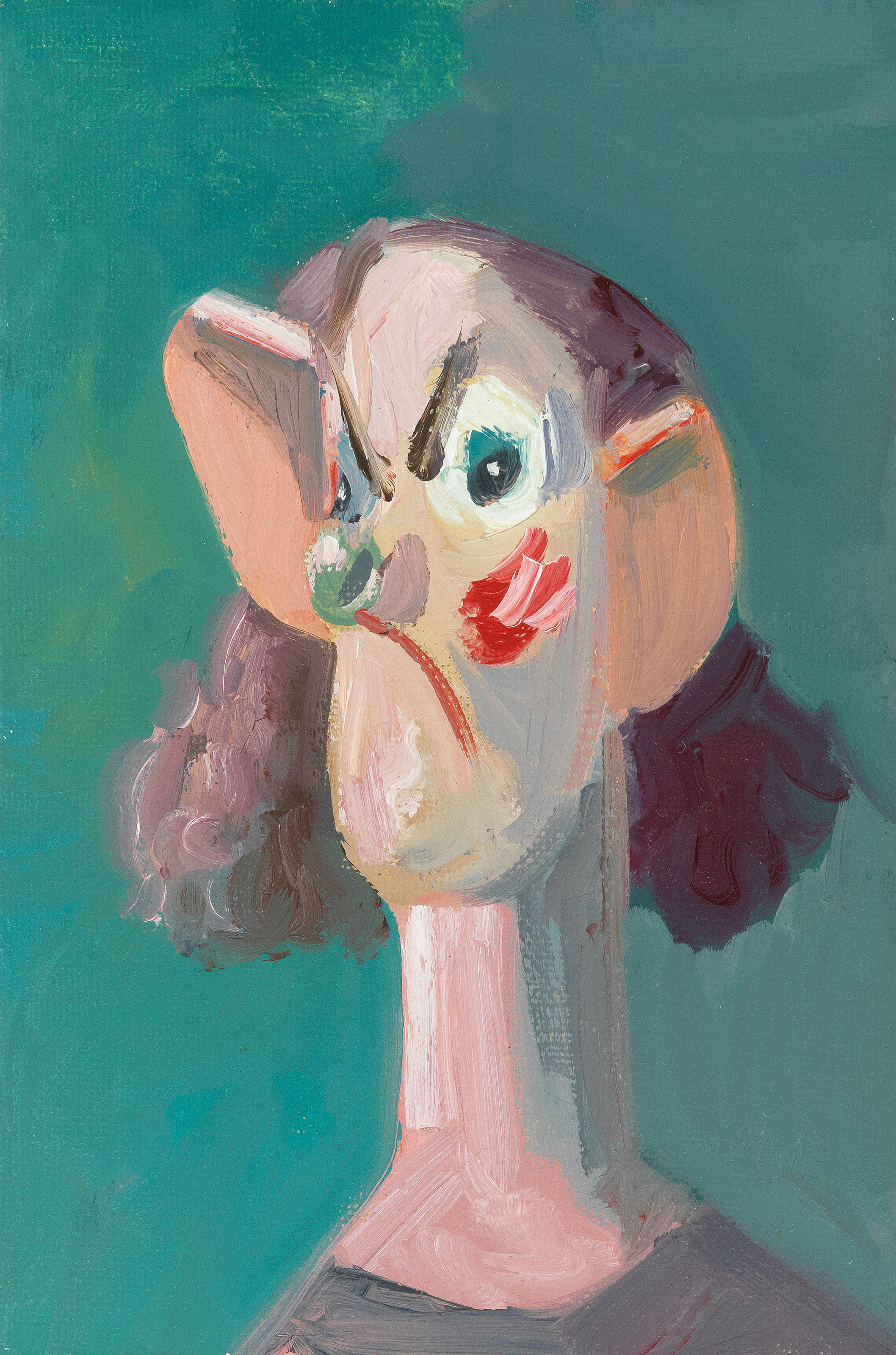 George Condo (b. 1957), Alone with a View, 2006. 17.8 x 11  cm (7 x 4⅞  in). Estimate HK$400,000-550,000. This lot is offered in First Open  Hong Kong on 29 March 2018  at Christie’s in Hong Kong