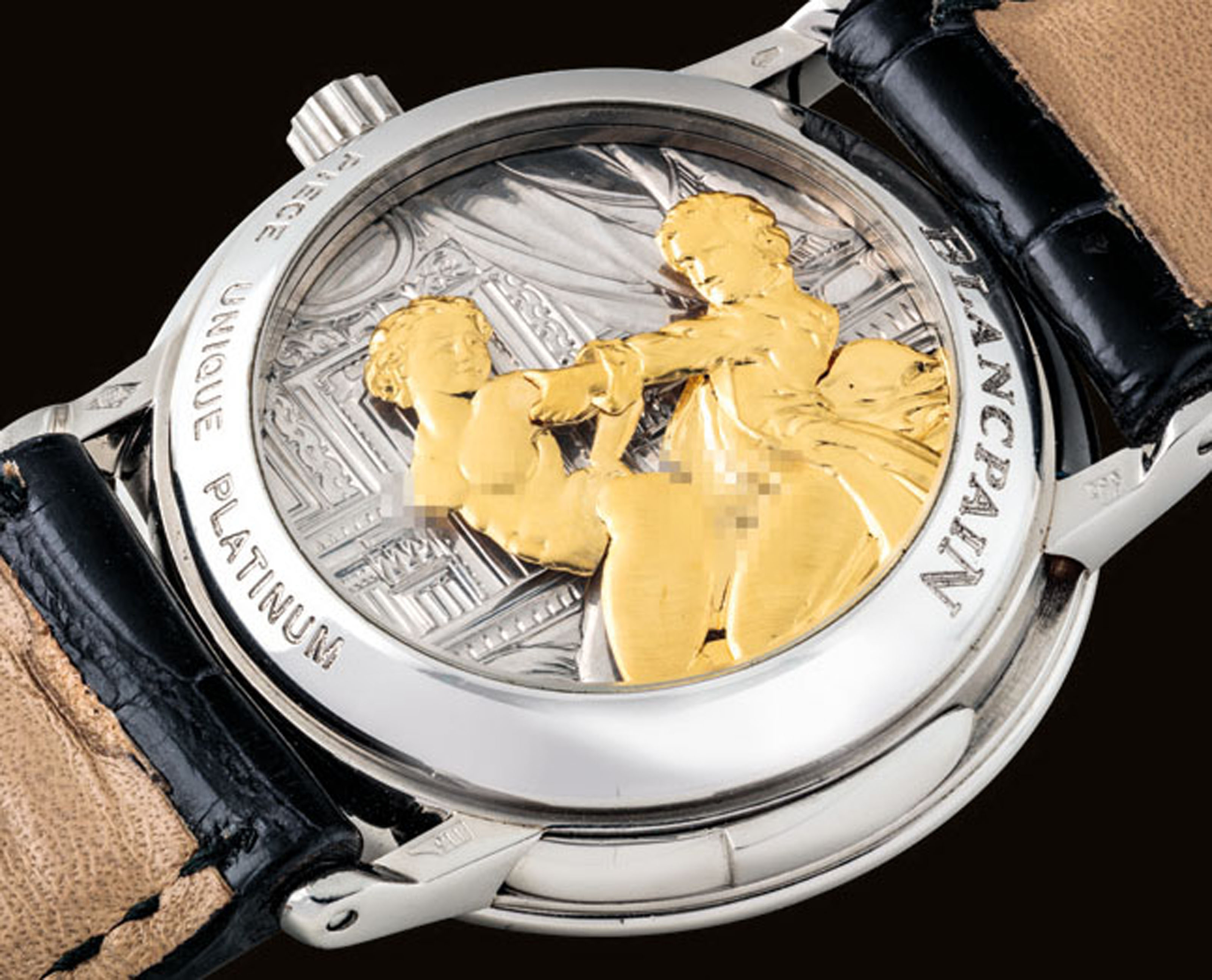 BLANCPAIN. A UNIQUE AND VERY FINE PLATINUM MINUTE REPEATING WRISTWATCH