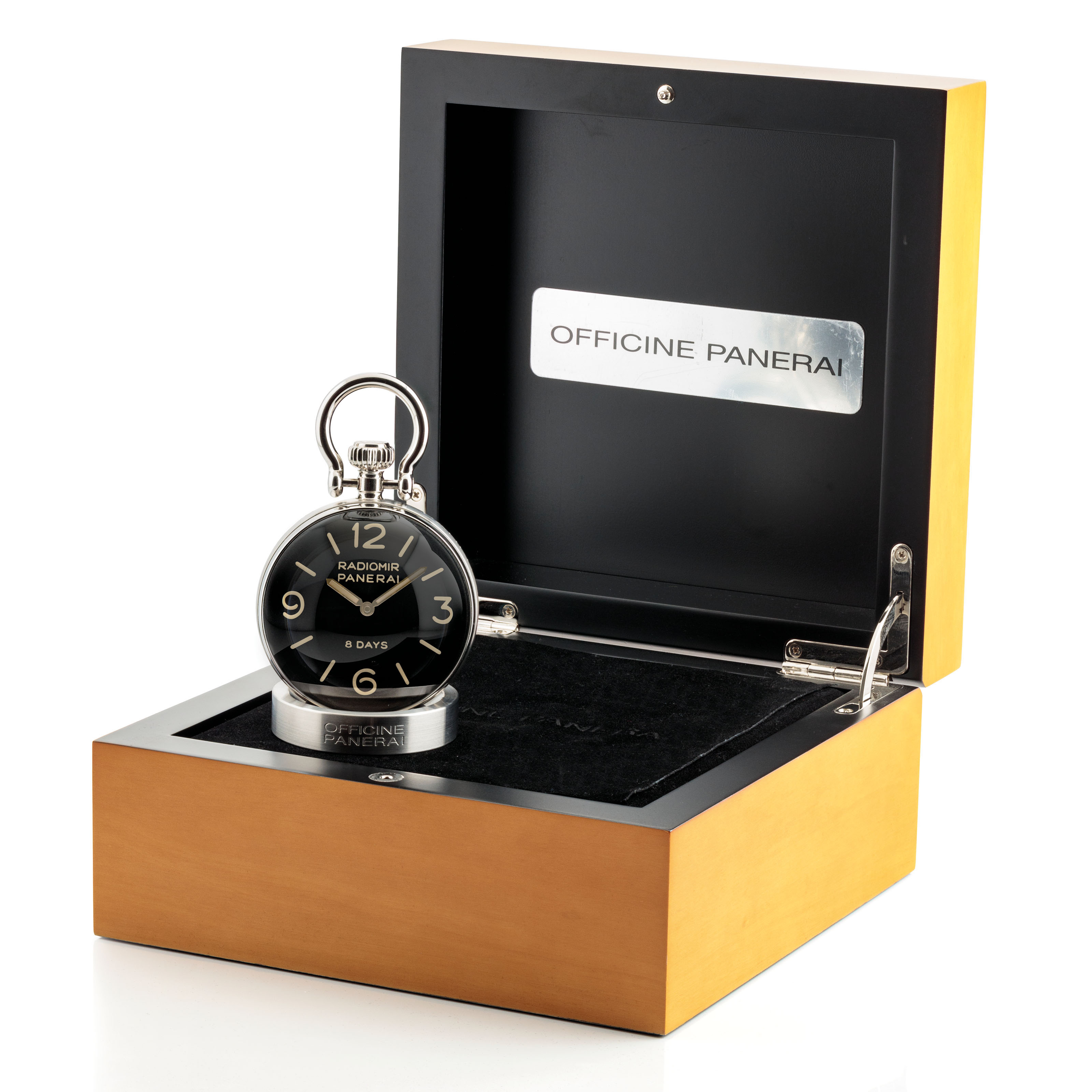 Panerai An Unusual Glass And Stainless Steel Spherical Table Clock With Stand Comes complete with oem panerai styled. panerai an unusual glass and stainless steel spherical table clock with stand