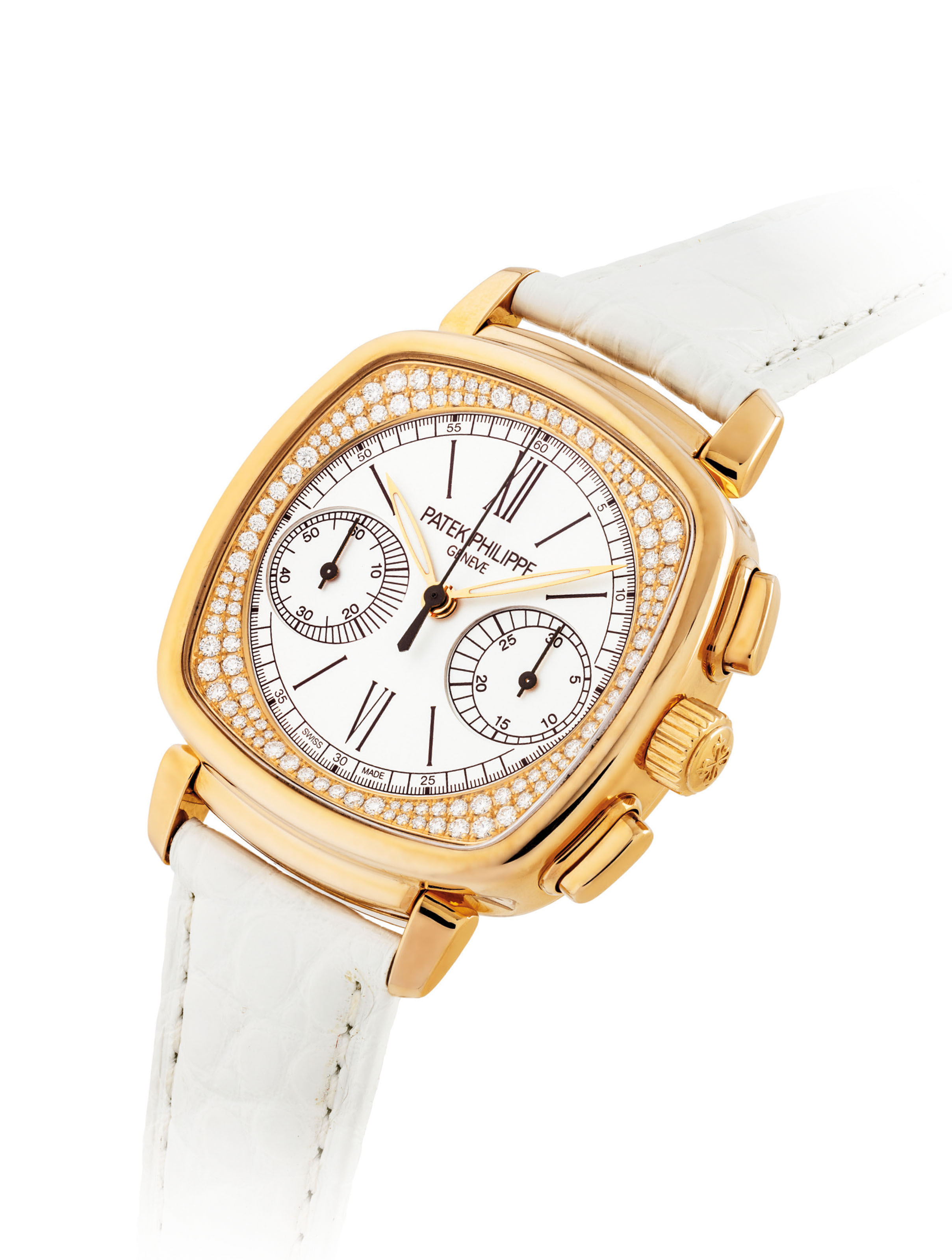 PATEK PHILIPPE. A LADY'S RARE 18K GOLD BRACELET WATCH