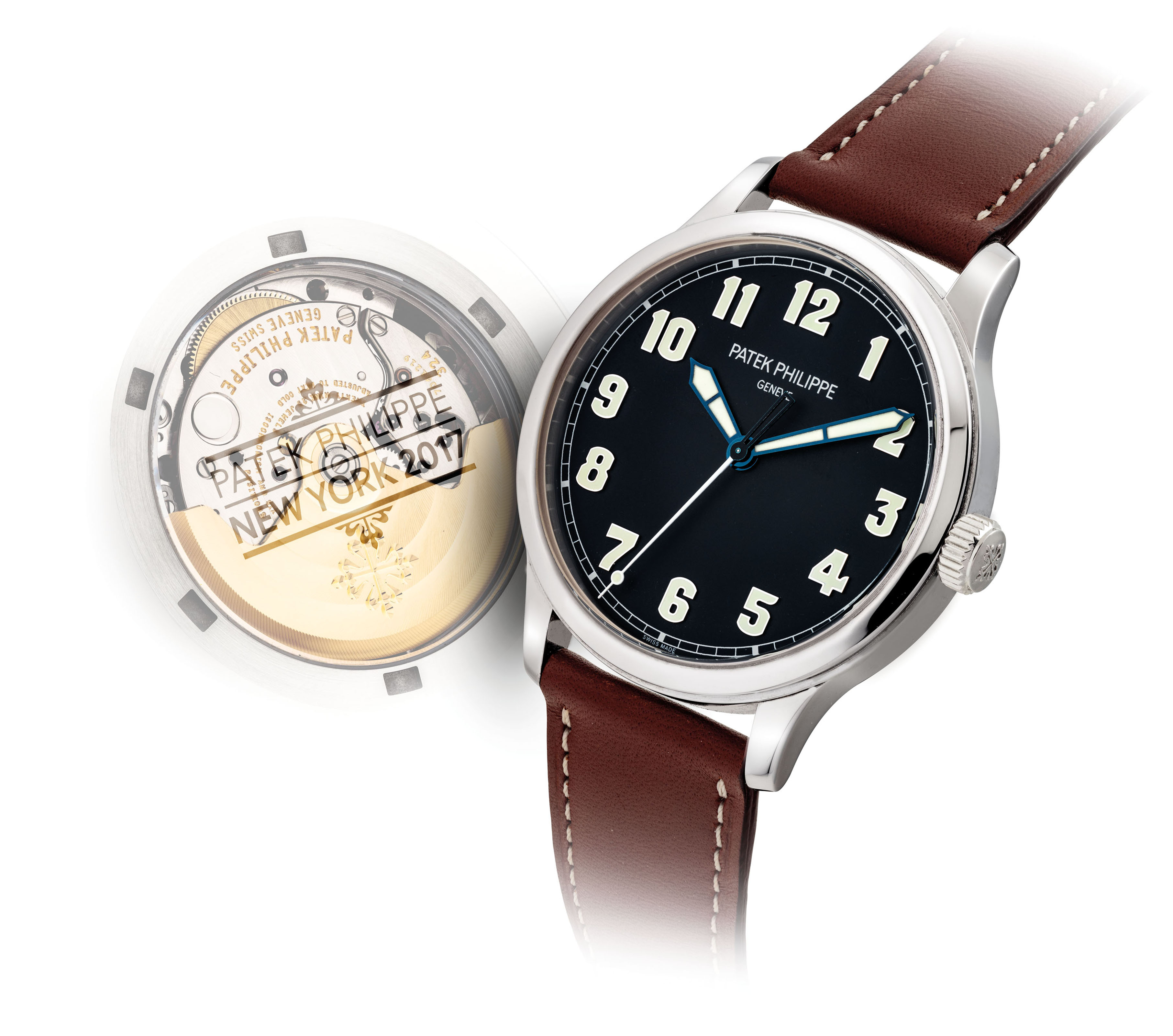 Patek Philippe A Rare And Large Stainless Steel Automatic Wristwatch With Sweep Centre Seconds