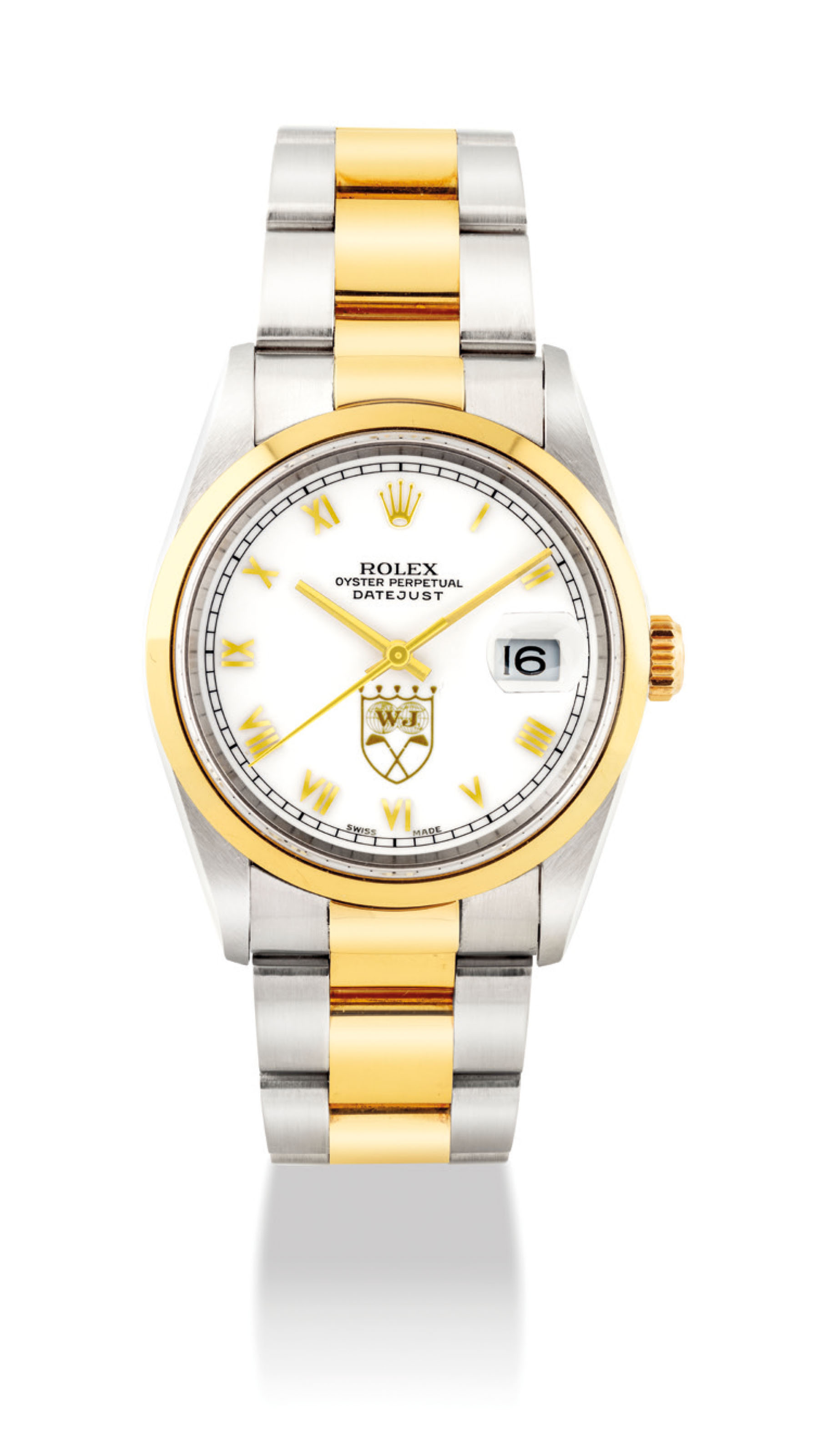 ROLEX. A RARE 18K GOLD AND STAINLESS STEEL LIMITED EDITION AUTOMATIC