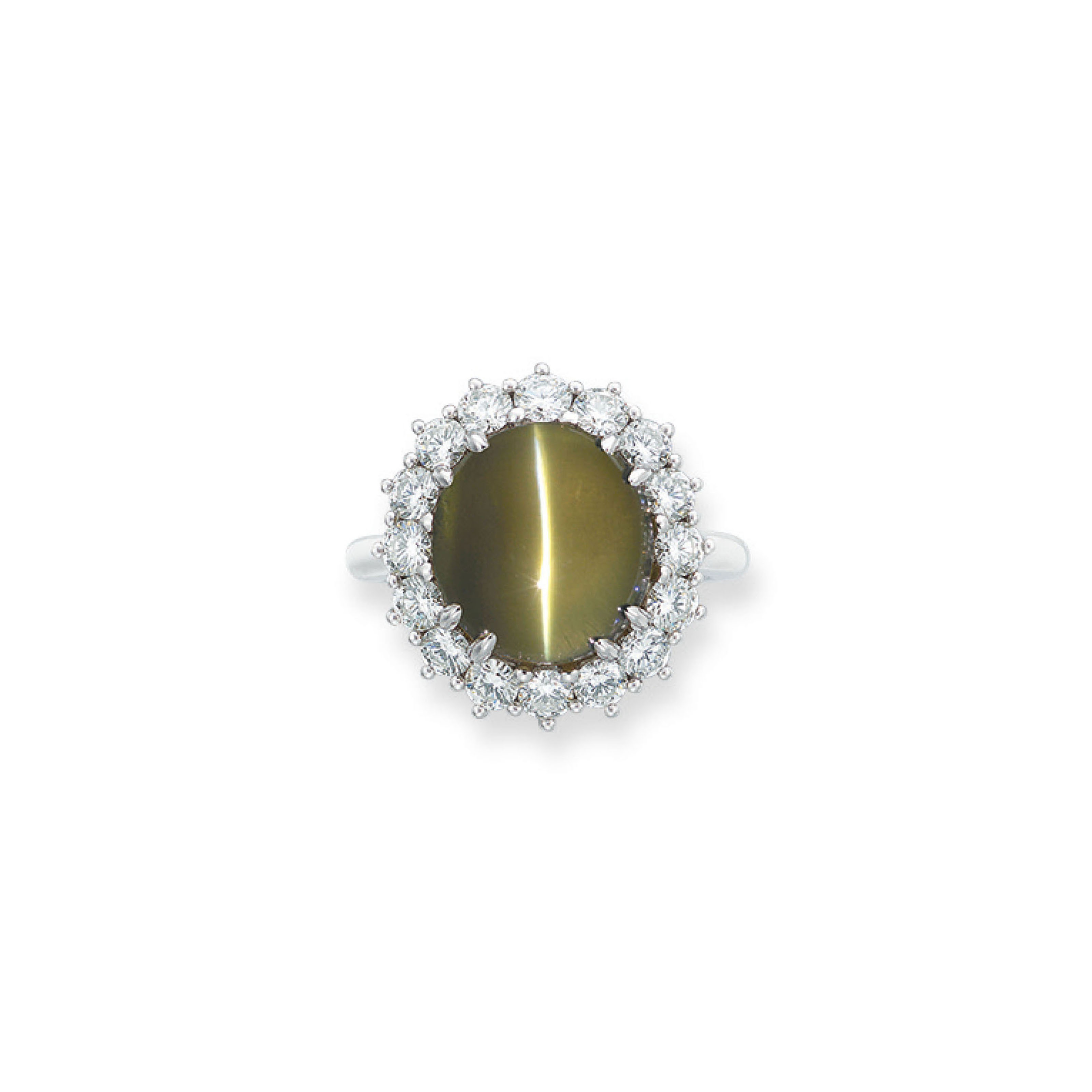 A Cat S Eye Chrysoberyl And Diamond Ring By Tiffany Co