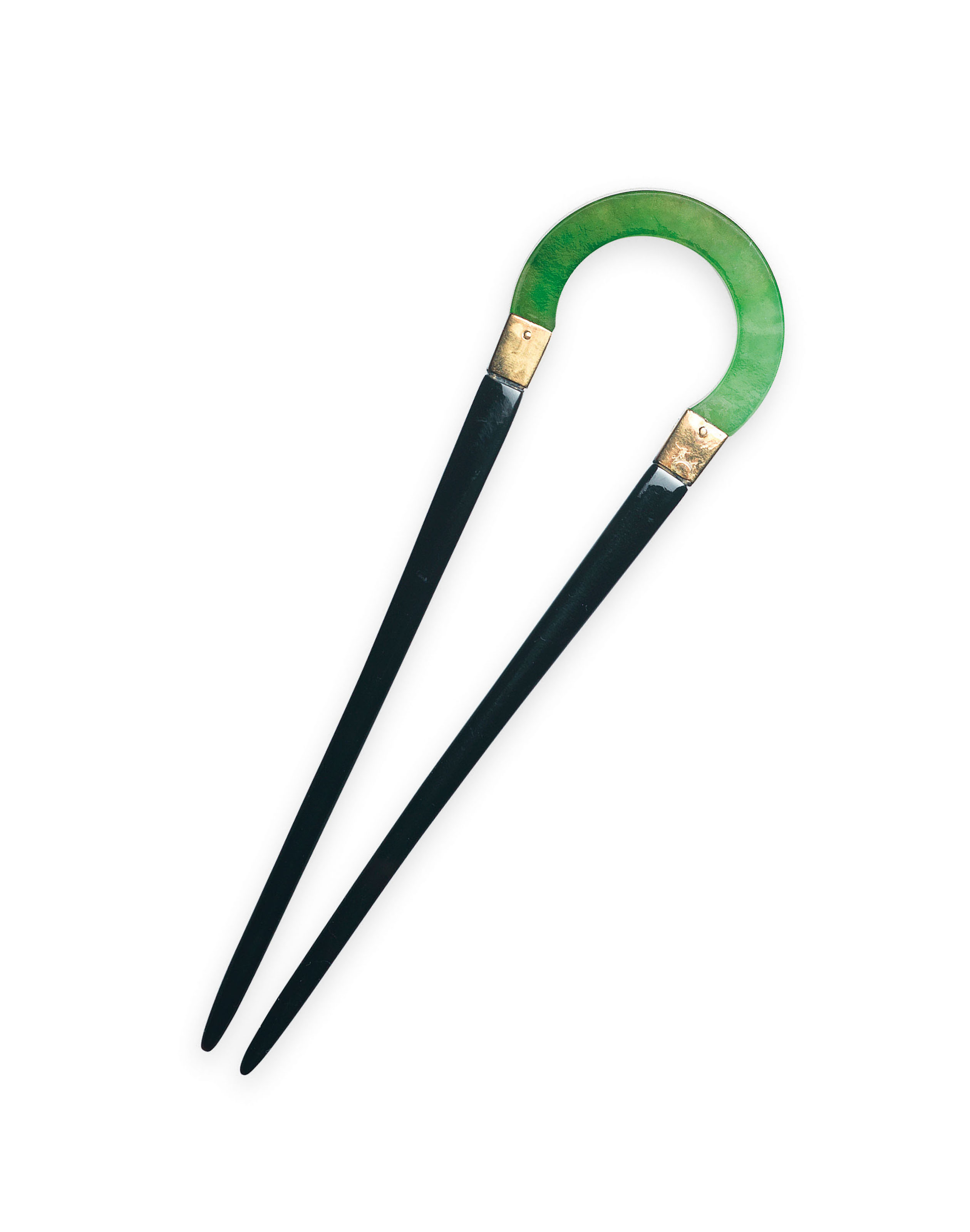 A Jadeite And Tortoise Shell Hair Pin Christie S