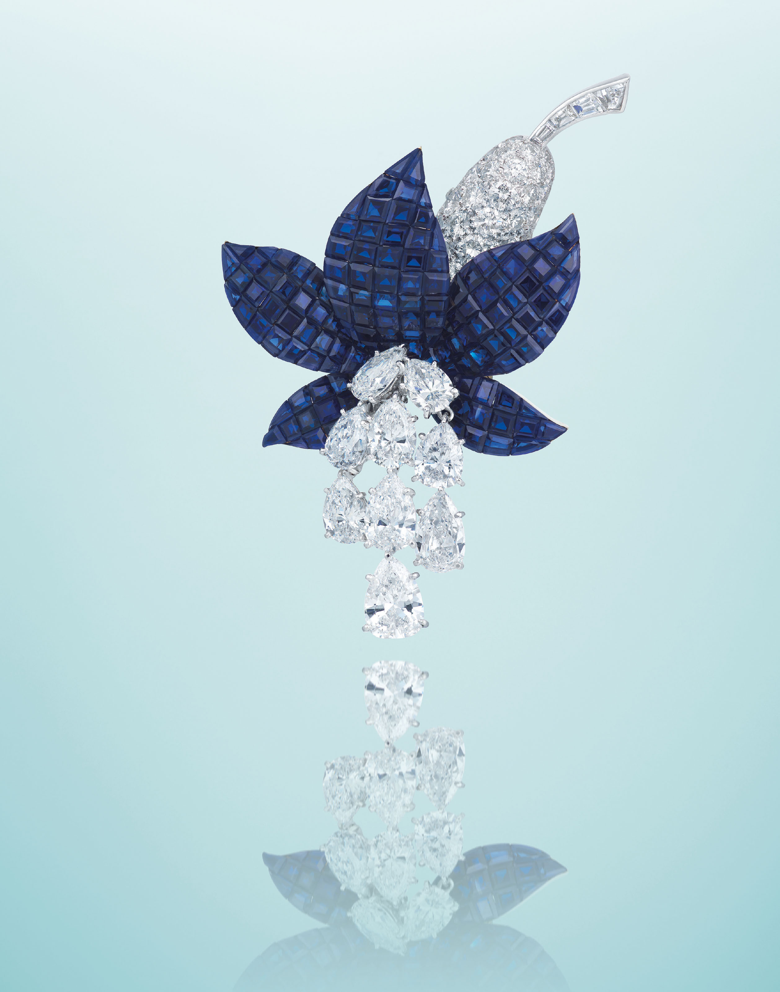'MYSTERYSET' SAPPHIRE AND DIAMOND BROOCH, VAN CLEEF & ARPELS Christie's